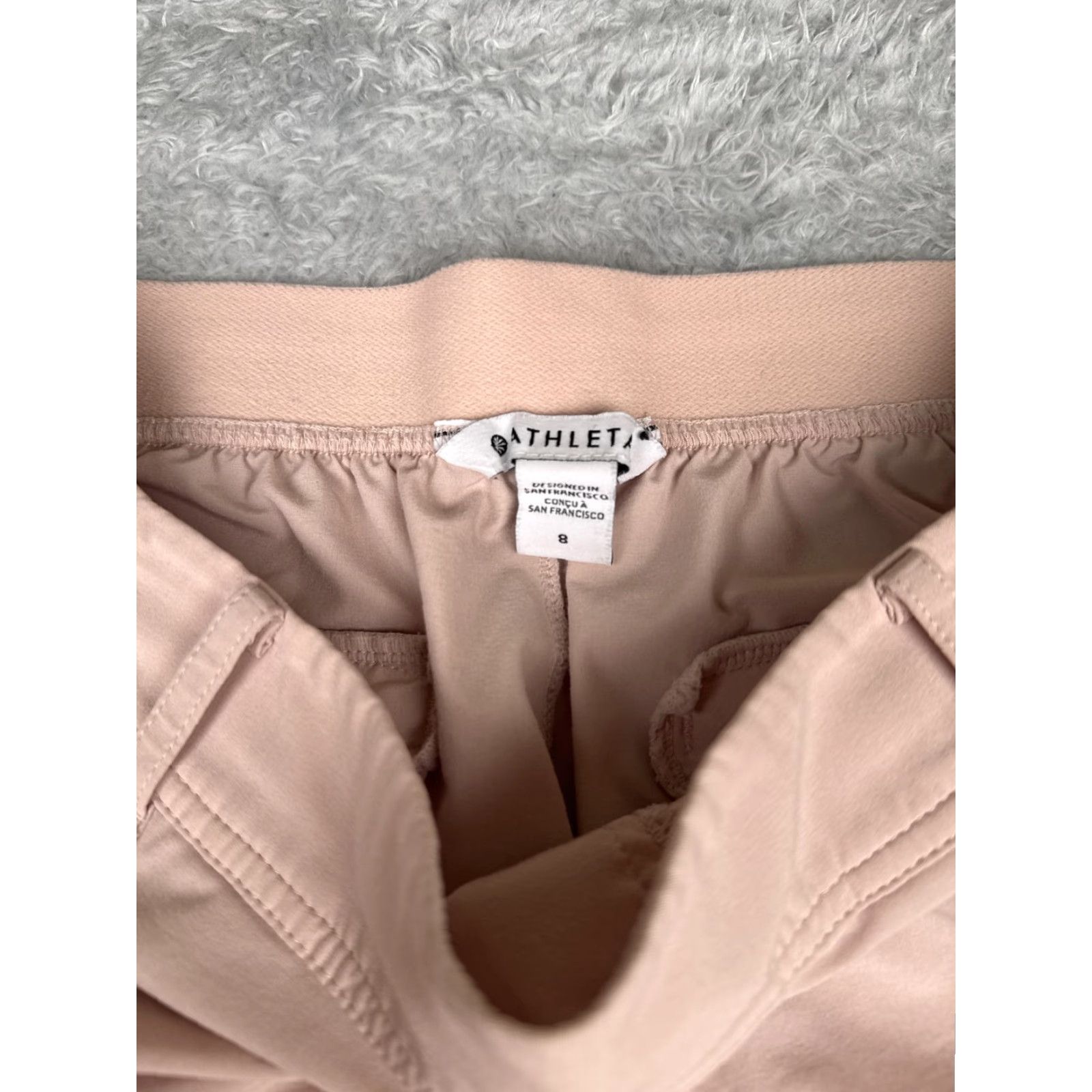 Athleta Athleta Pants Womens 8 Pink Khakis Cargo Pockets Elastic Waist Hiking Walking Size 30" / US 8 / IT 44 - 5 Thumbnail