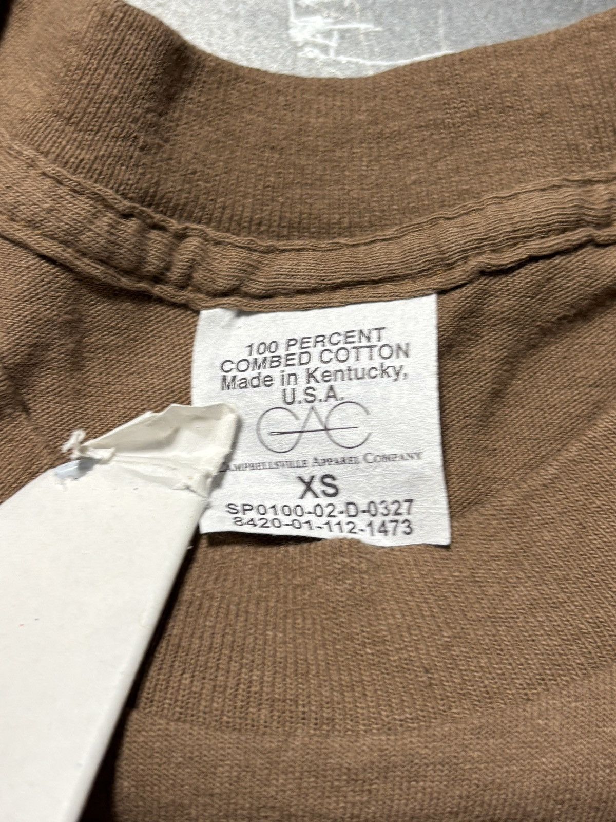 Vintage Vintage Army Surplus T-Shirt Made in USA Brown Military BDU Size US XS / EU 42 / 0 - 4 Thumbnail