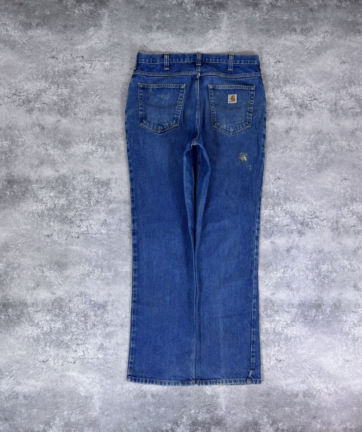 Carhartt Carhartt Men’s Blue Denim Jeans Relaxed Fit Distressed Size US 34 / EU 50 - 1 Thumbnail