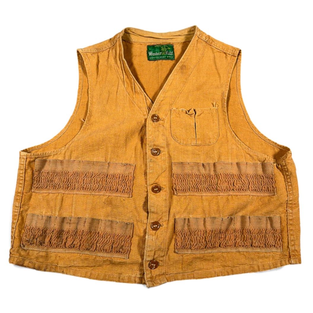 Vintage VINTAGE Montgomery Ward Vest Hunting Shirt Adult MEDIUM Brown Duck Canvas 50s USA Mens Size US M / EU 48-50 / 2 - 2 Thumbnail