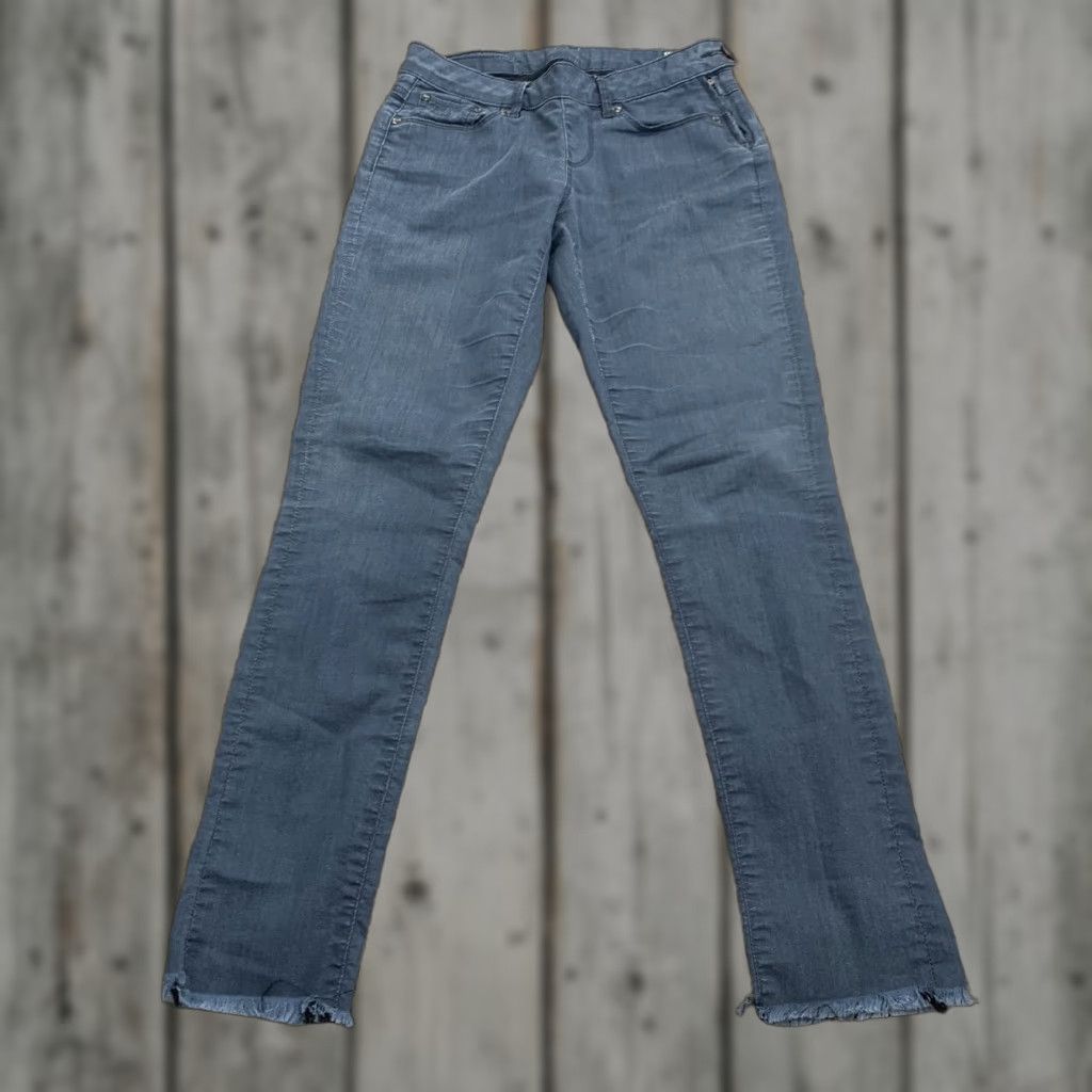 Vintage G-STAR RAW Jeans Womens Denim 3301 Super Skinny 26x27 Side Zip Blue Gray Raw Hem Size 26" / US 2 / IT 38 - 1 Thumbnail