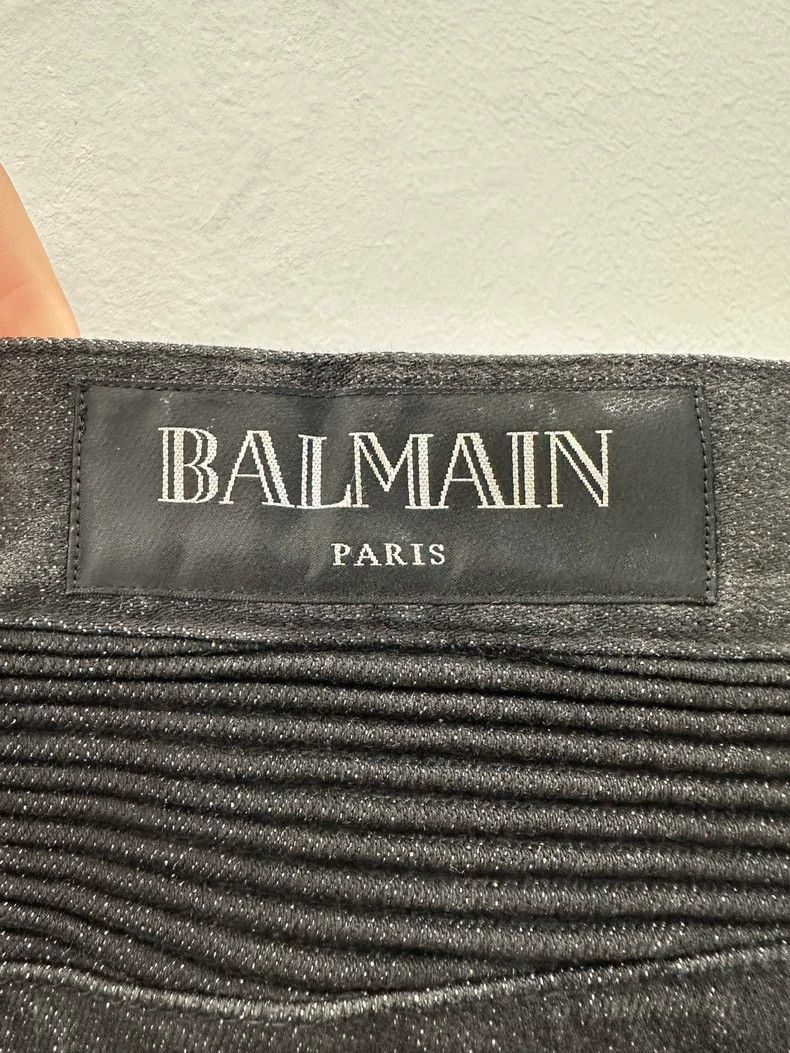 Balmain Balmain Washed Motorcycle Style Gray Men's Jeans-2508 Size US 29 - 4 Thumbnail