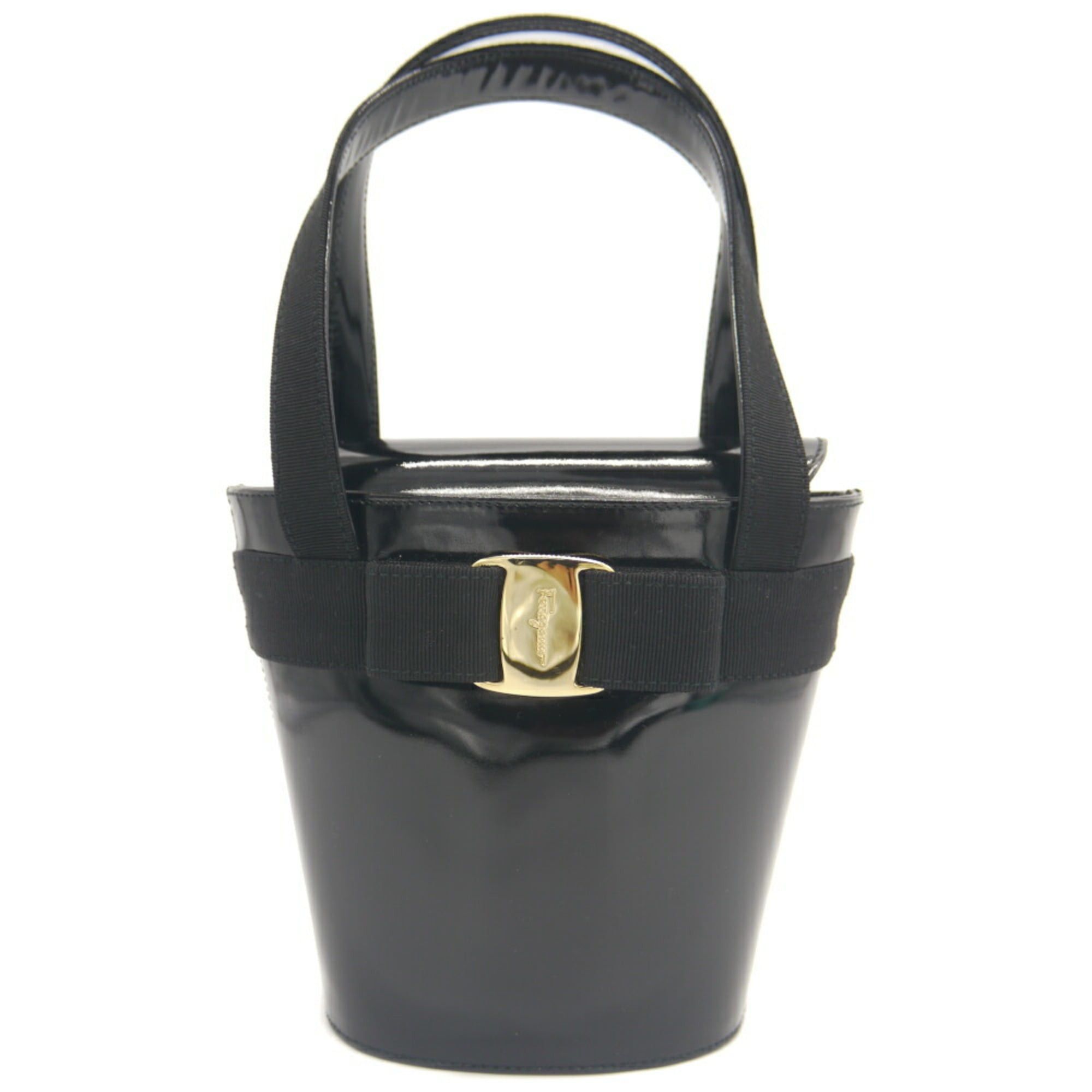 Salvatore Ferragamo Salvatore Ferragamo Vara Ribbon Leather Handbag, Black, 21-6161 Size ONE SIZE - 1 Thumbnail