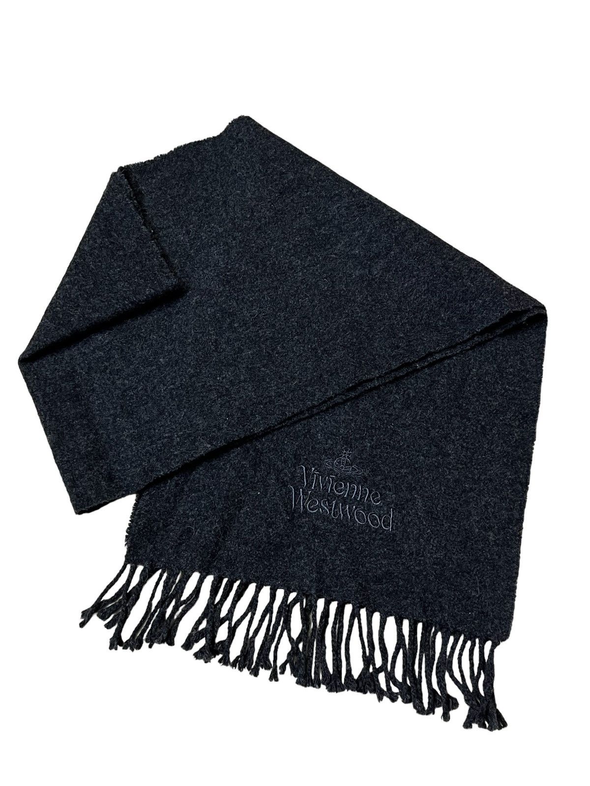 Vivienne Westwood NICE🔥AUTHENTIC VIVIENNE WESTWOOD BLACK WOOL MUFLER/SCARF Size ONE SIZE - 2 Thumbnail