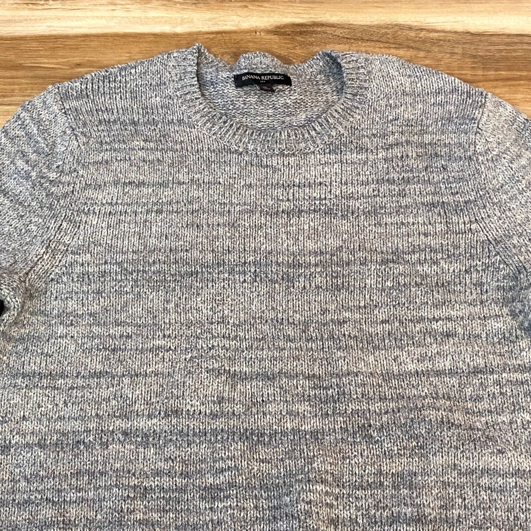 Banana Republic Banana Republic Sweater Mens Medium Marled Crewneck Pullover Grey Wool Blend Size US M / EU 48-50 / 2 - 2 Thumbnail