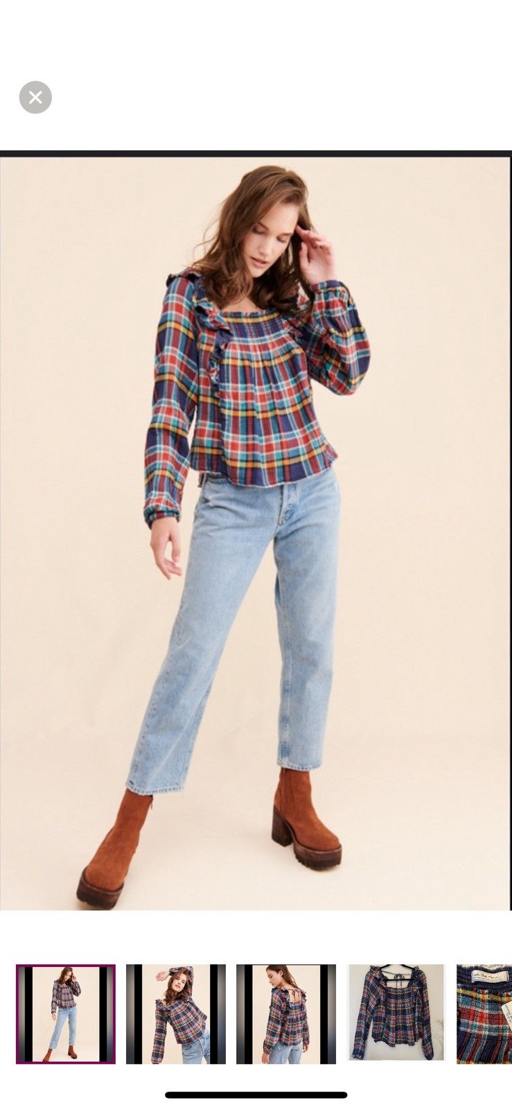Free People Free people sienna navy ruffle top Size XS / US 0-2 / IT 36-38 - 1 Thumbnail