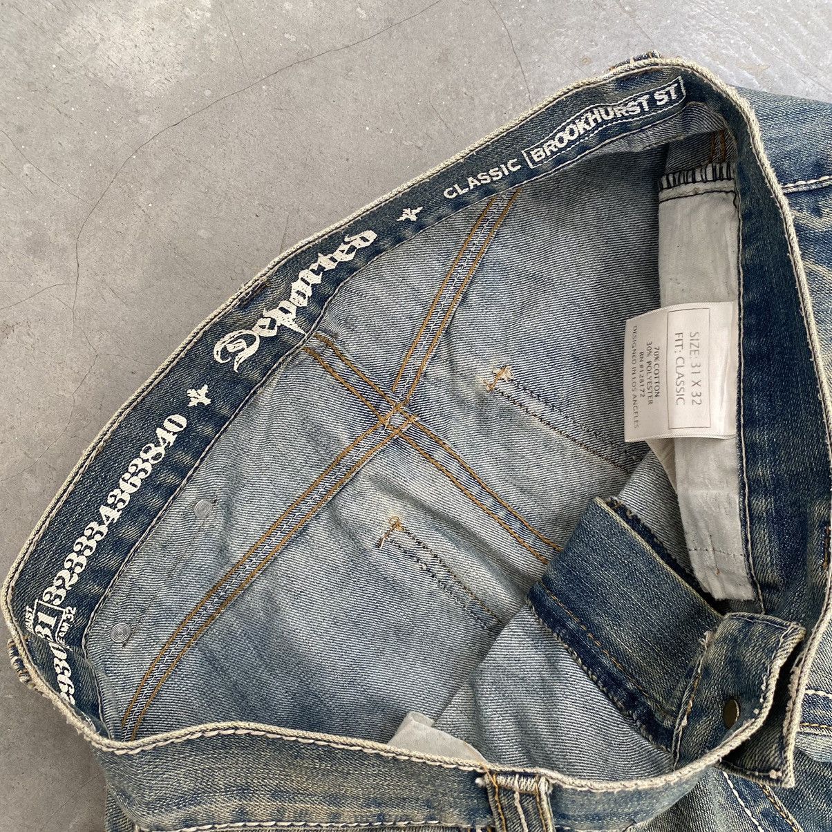 Le Grande Bleu (L.G.B.) VINTAGE DEPARTED LA NATURALLY DISTRESSED JEANS Size US 31 - 6 Thumbnail