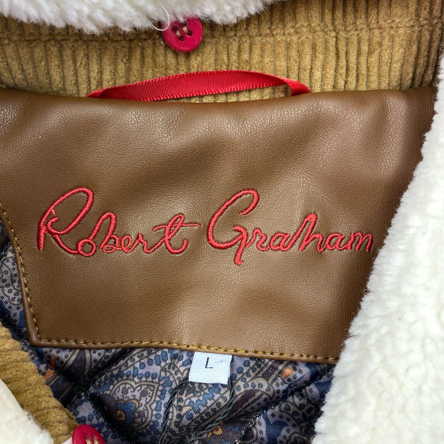 Robert Graham Robert Graham Jacket Corduroy Sherpa Men’s Large Brown Luxe Workwear NEW NWT Size US L / EU 52-54 / 3 - 2 Thumbnail