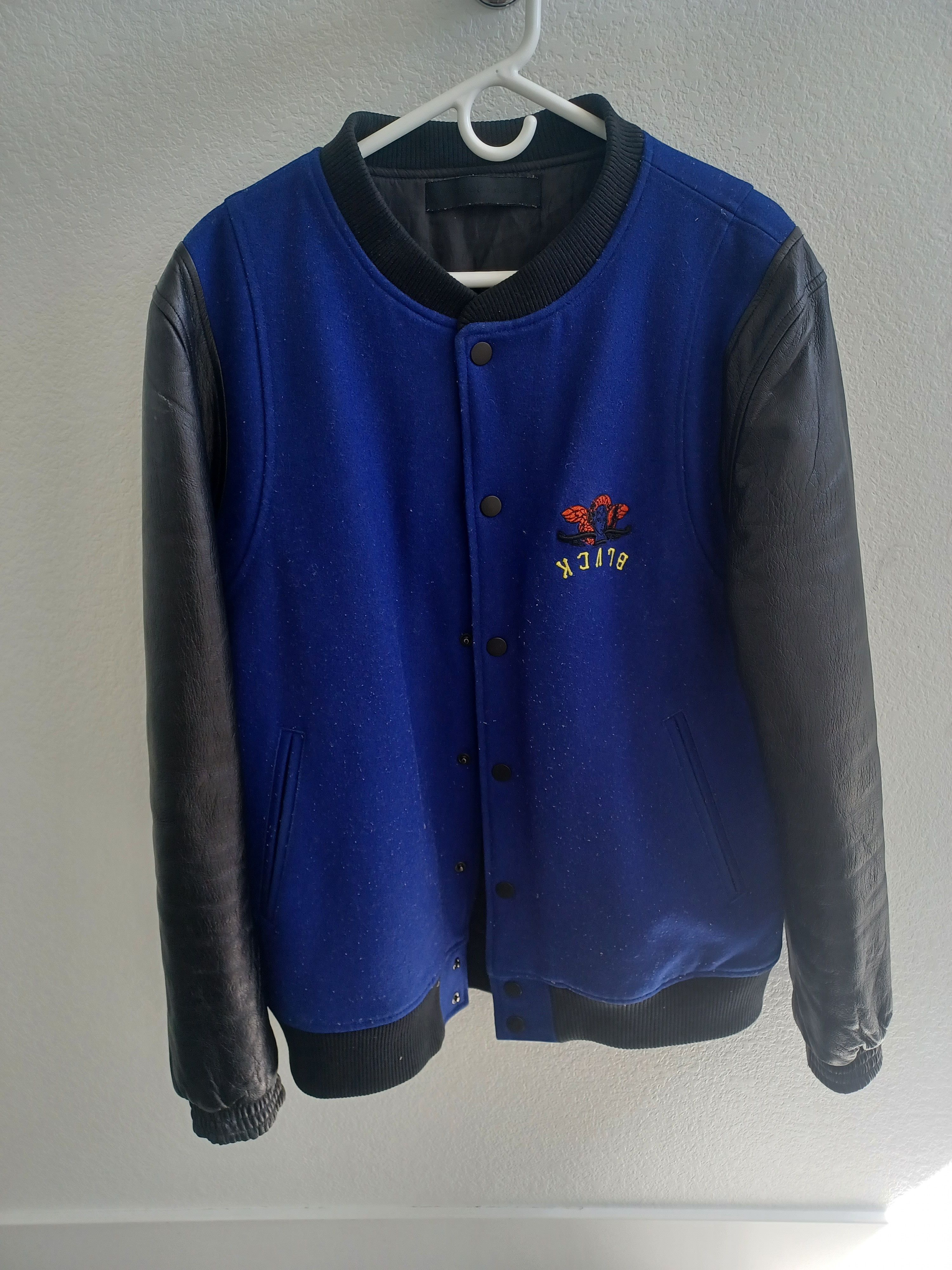 Black Scale Leather sleeved bomber Size US XXL / EU 58 / 5 - 1 Thumbnail