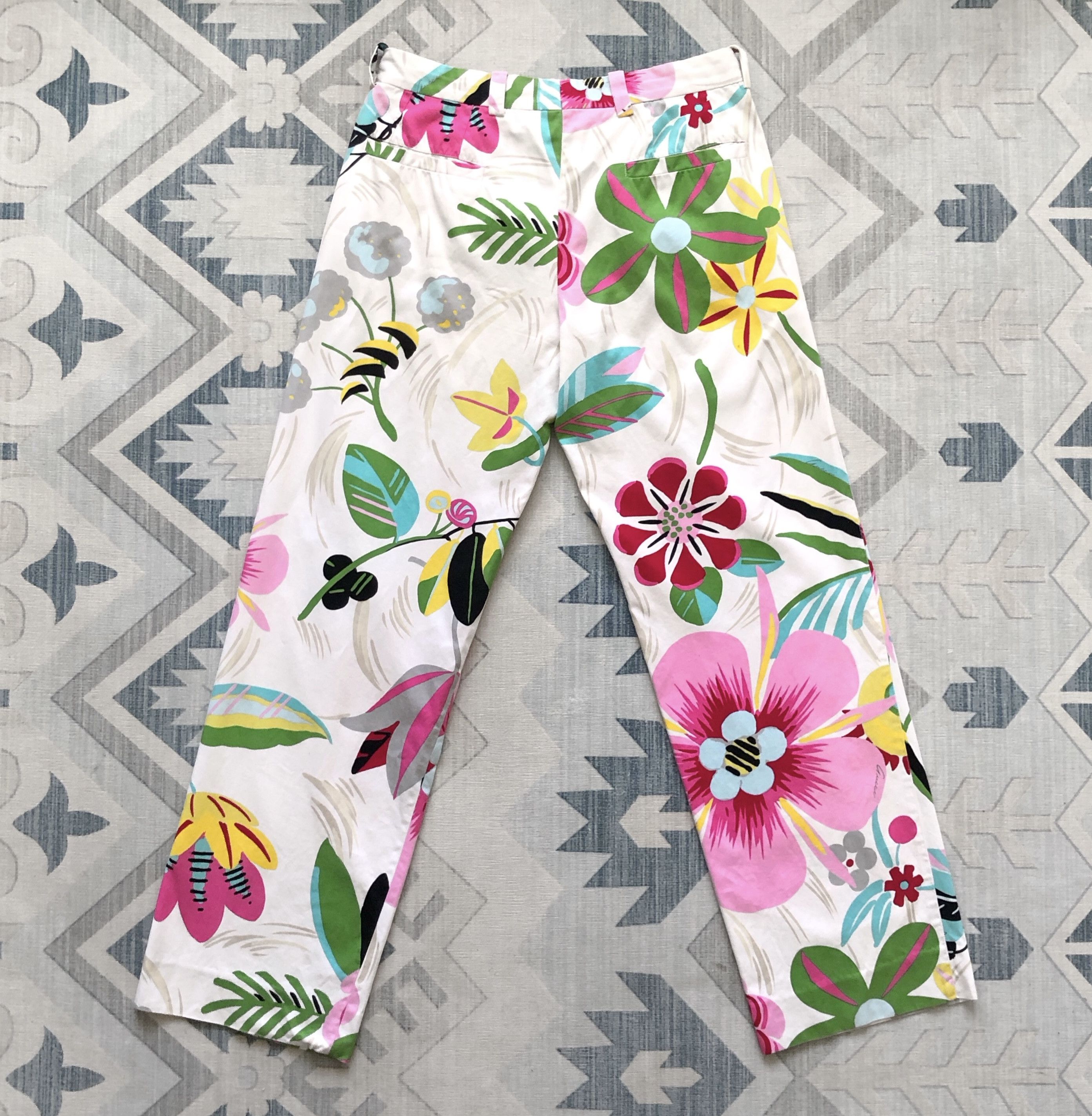Gucci RARE🔥SS1999 GUCCI BY TOMFORD RUNWAY FLORAL PANTS TRISH GOFF Size 29" - 4 Thumbnail