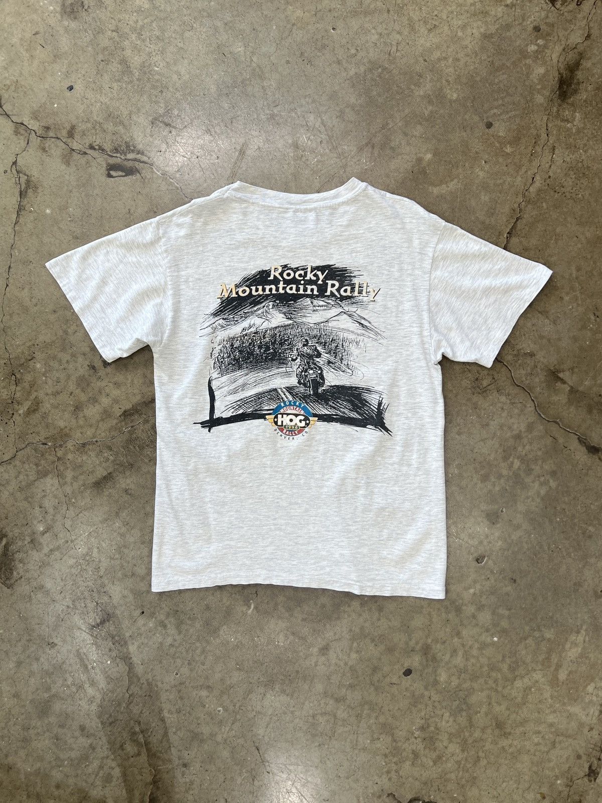 Harley Davidson Vintage 1996 Harley Davidson Rocky Mountain Rally Tee Medium Size US M / EU 48-50 / 2 - 2 Thumbnail