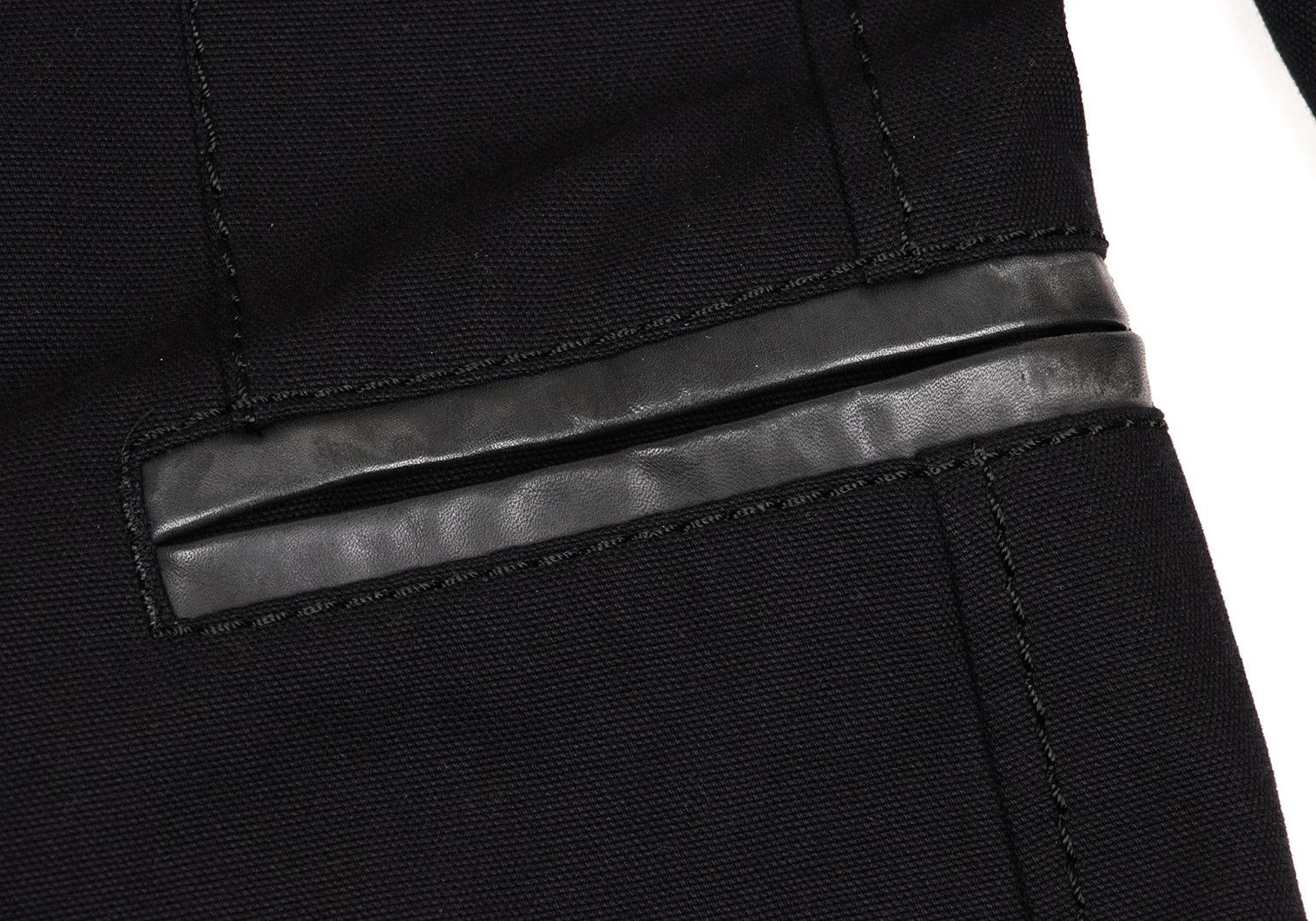 Issey Miyake Leather Piping Canvas Jacket in Black 2 Size US M / EU 48-50 / 2 - 9 Thumbnail