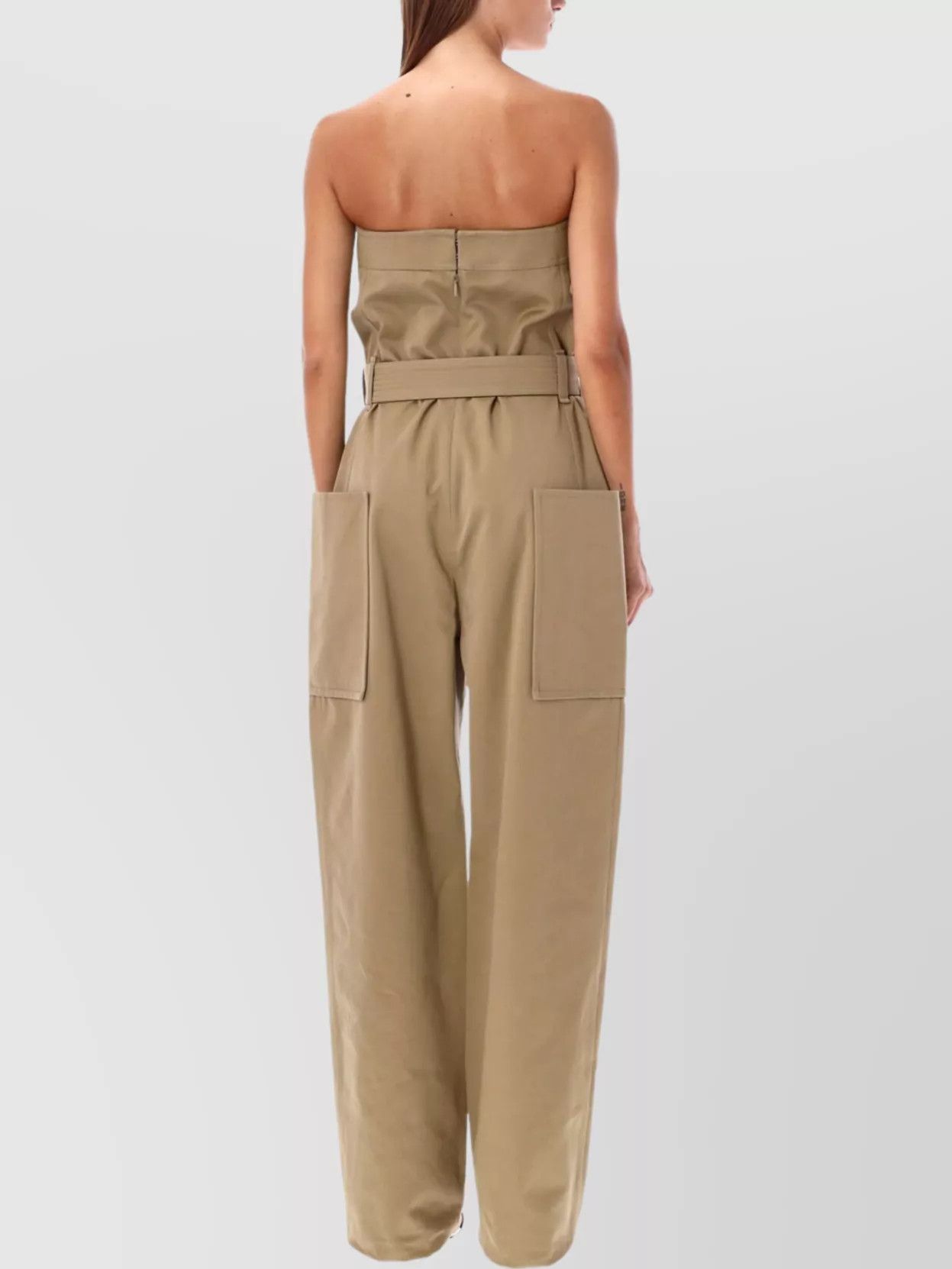 Saint Laurent Paris o1y0126 Jumpsuit in Camel Size 27" / US 4 / IT 40 - 2 Thumbnail