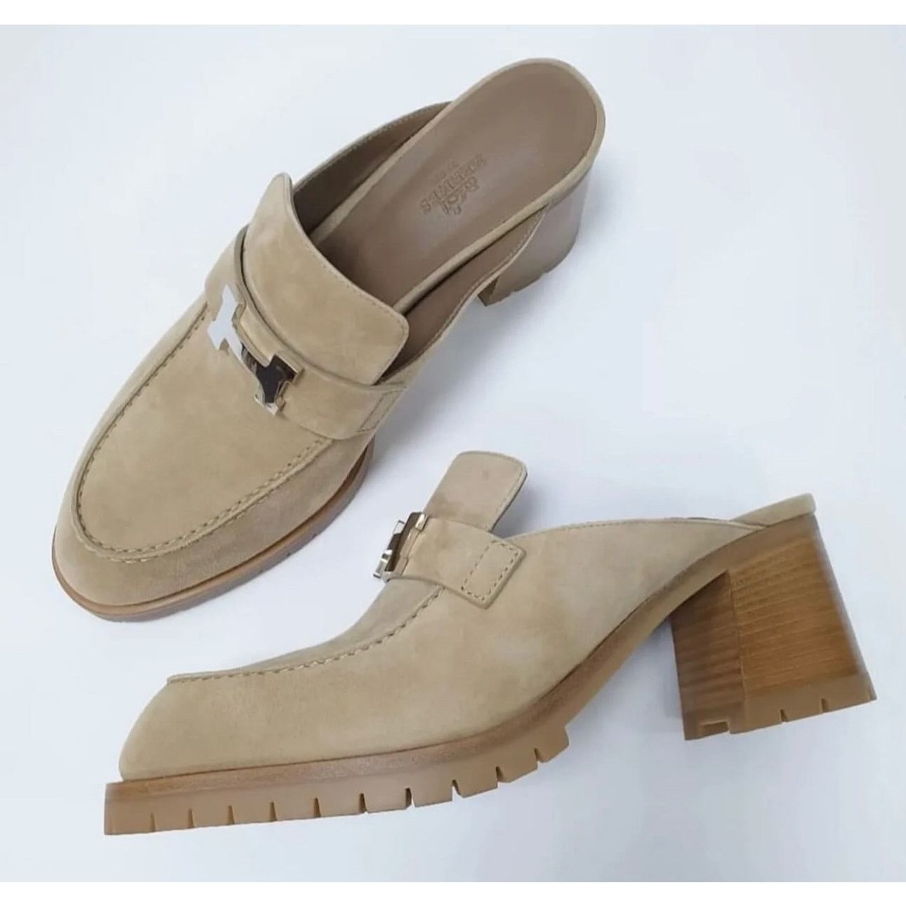 Hermes Hermès Flore 60 Suede Mules Sz.40.5 Size US 10.5 / IT 40.5 - 9 Thumbnail