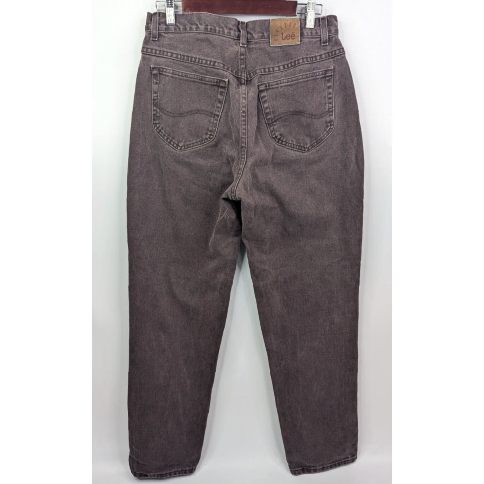 Lee VINTAGE Lee Riveted Brown Denim Mom Jeans Womens 14 Medium High Rise 100% Cotton 5-Pocket Style 90s Western Casual Shirt? Size 36" / US 14 / IT 50 - 3 Thumbnail