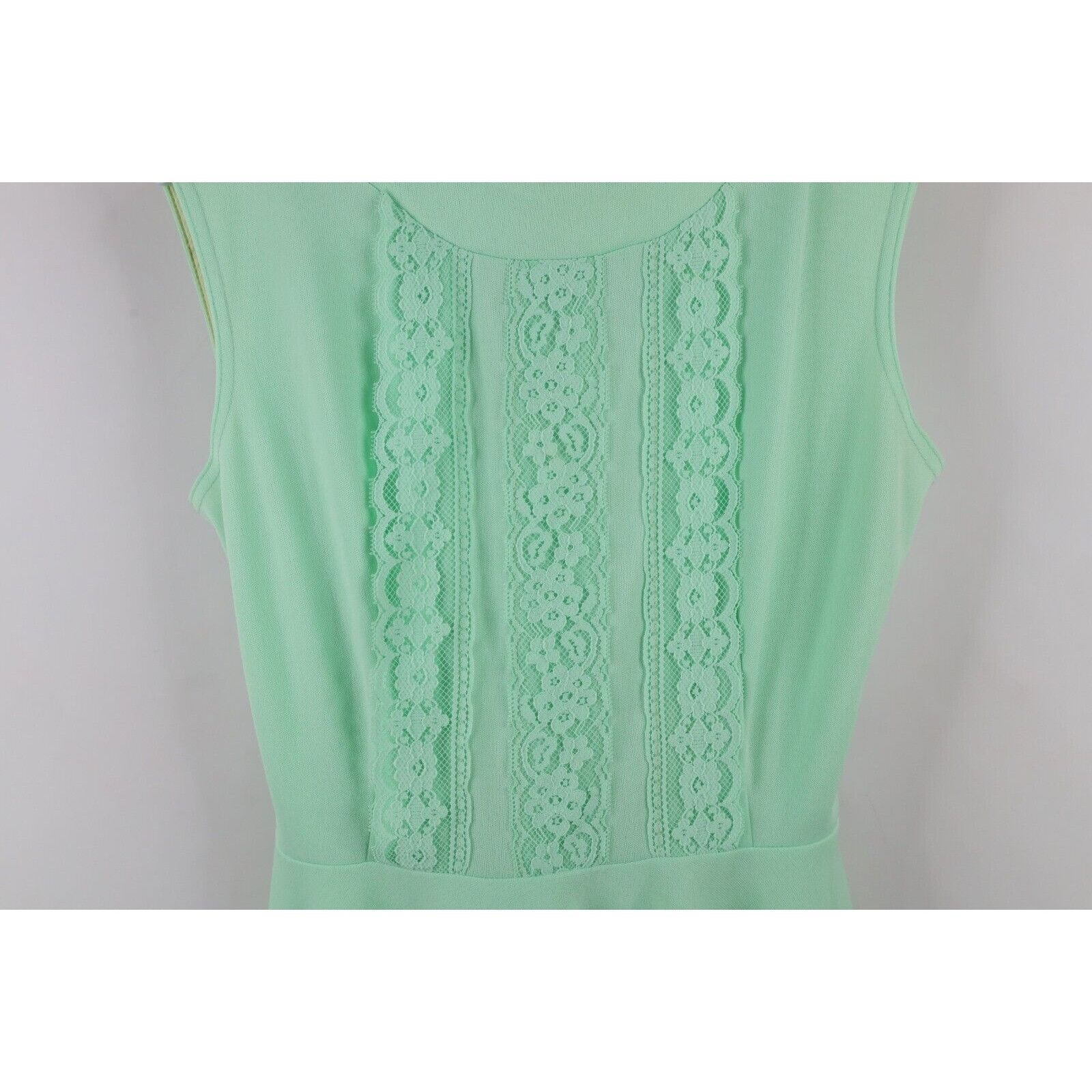Vintage Vintage 70s Sleeveless Flower Lace Knit Dress Size XL / US 12-14 / IT 48-50 - 5 Thumbnail
