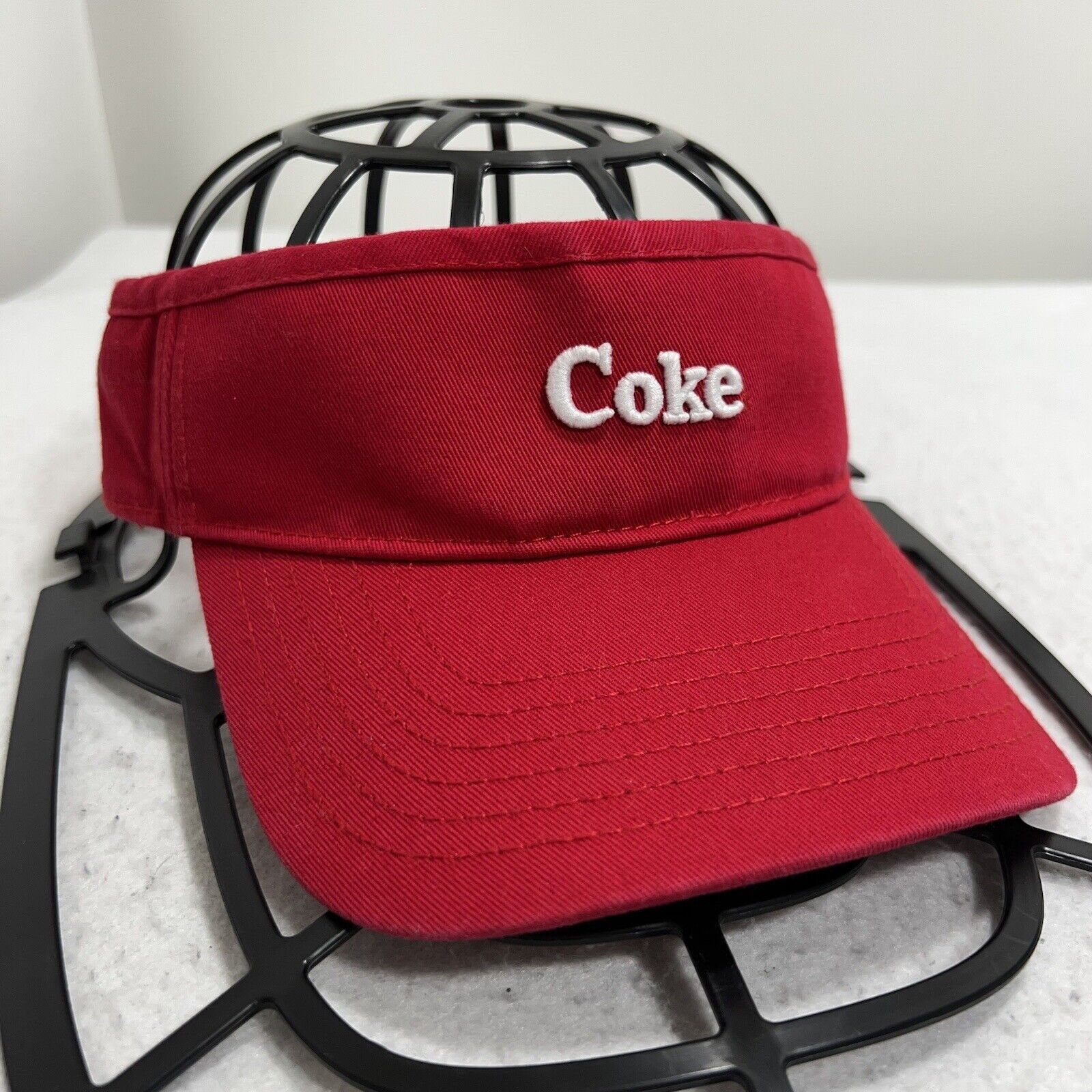 Coca Cola Coca-Cola Coke Visor Strapback Soda Logo Red American Needle Size ONE SIZE - 1 Thumbnail