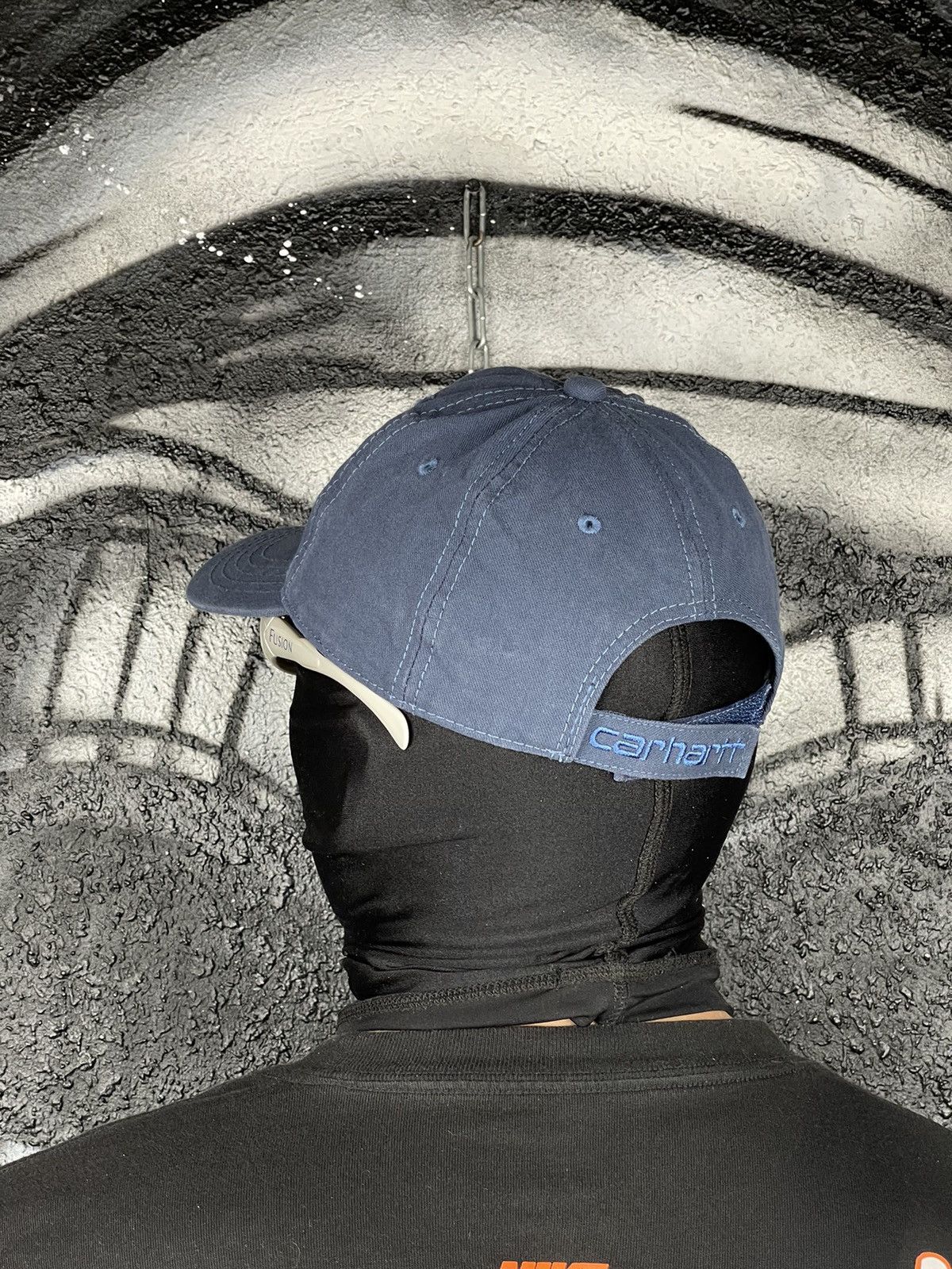 Carhartt Carhartt Leather Logo Blue Baseball Cap One Size Fits Size ONE SIZE - 3 Thumbnail