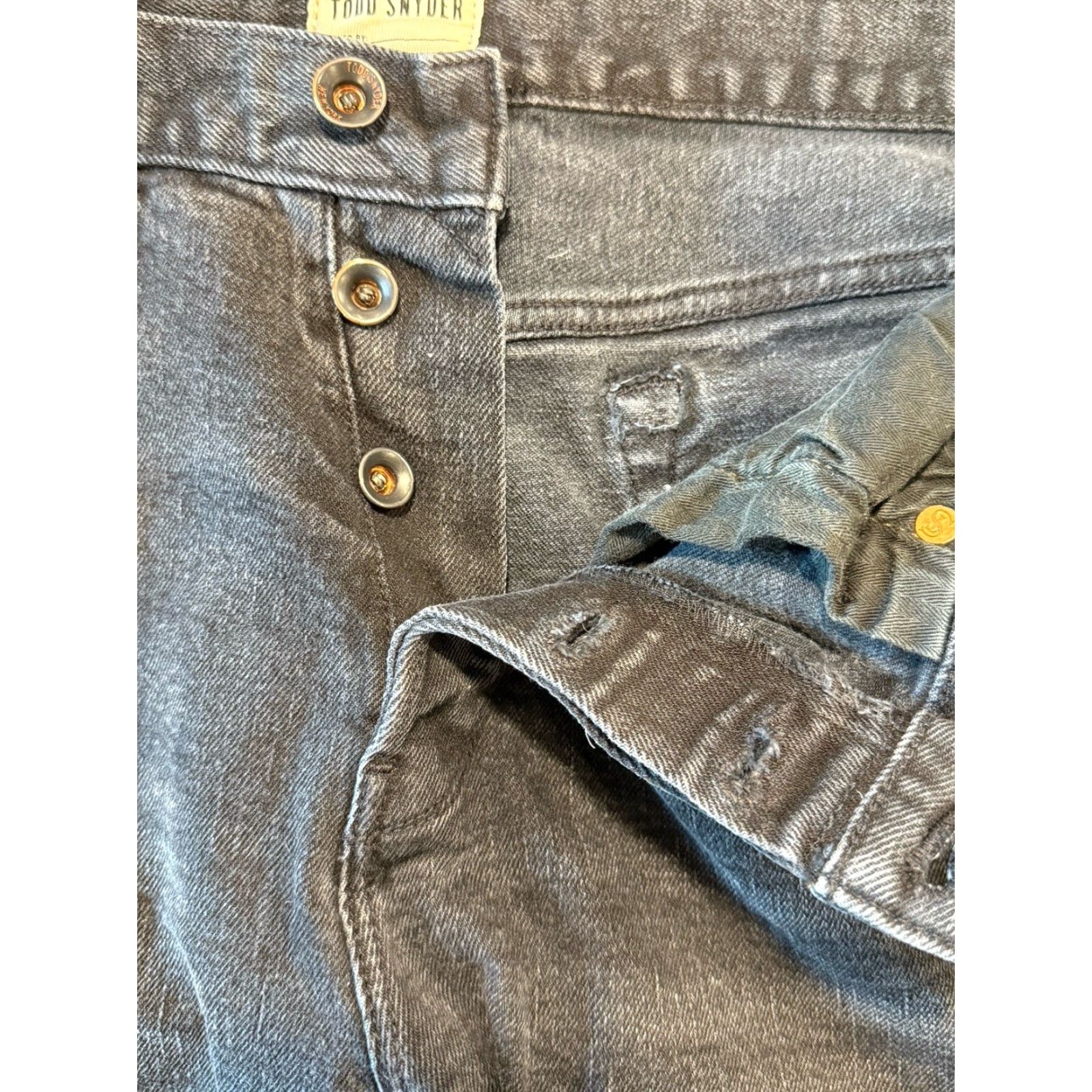 Todd Snyder VINTAGE Todd Snyder Men's Slim Fit Black Denim Jeans 34x32 Straight Pocket 90s City Style Size US 34 / EU 50 - 5 Thumbnail