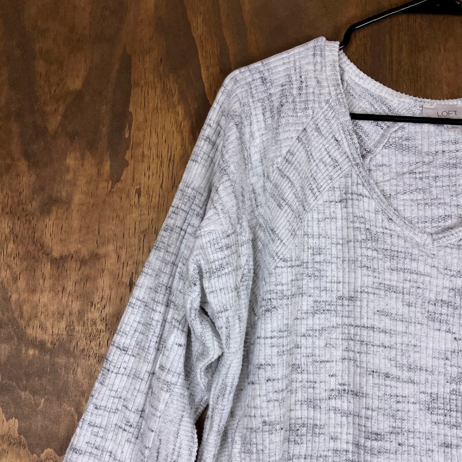 Loft LOFT Womens Sweater Gray V Neck Long Sleeve Pullover Casual Stretch Small Size S / US 4 / IT 40 - 4 Thumbnail