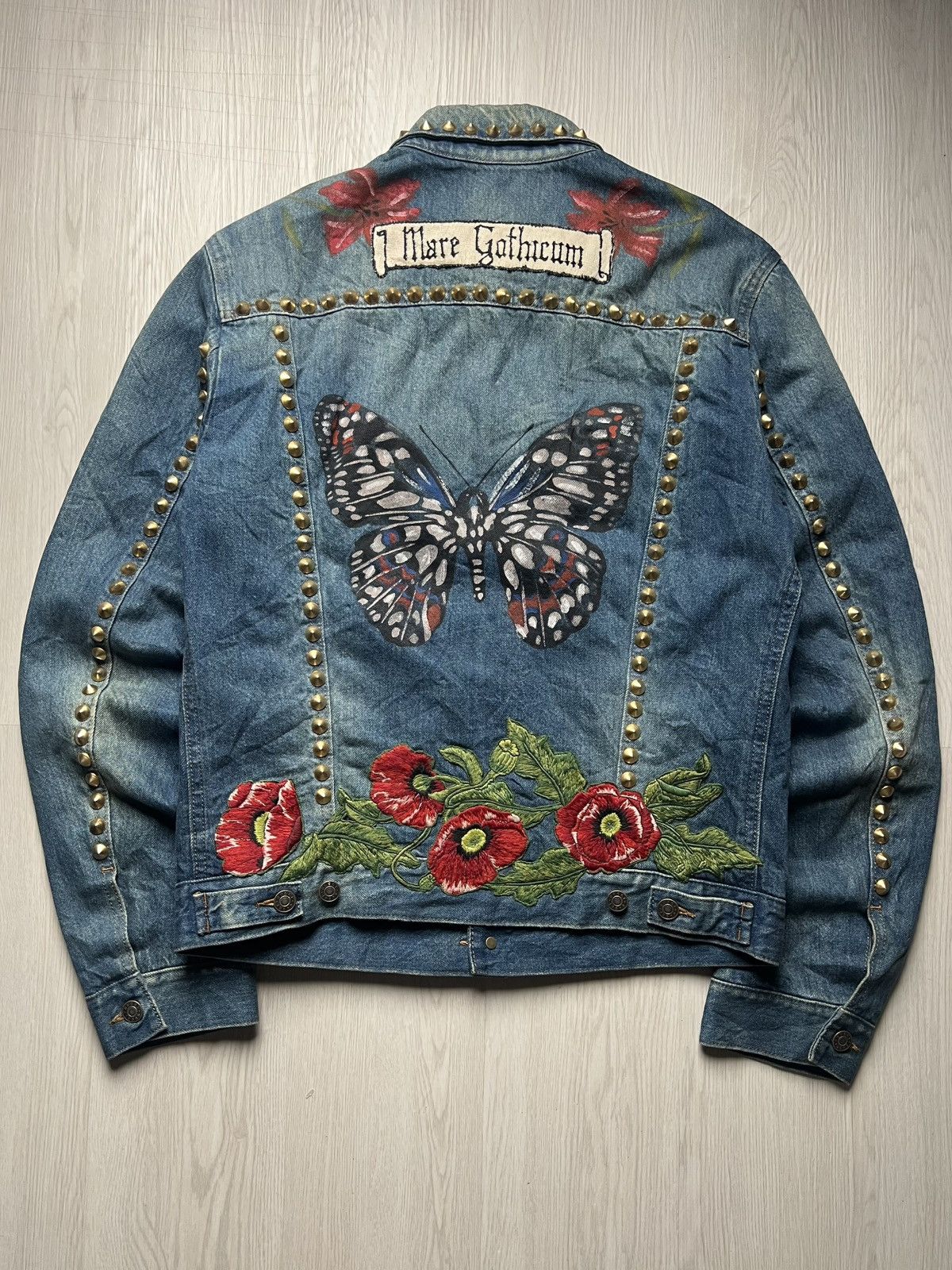 Gucci Gucci Mare Gothicum Embroidered Studded Denim Jacket Size US M / EU 48-50 / 2 - 1 Thumbnail