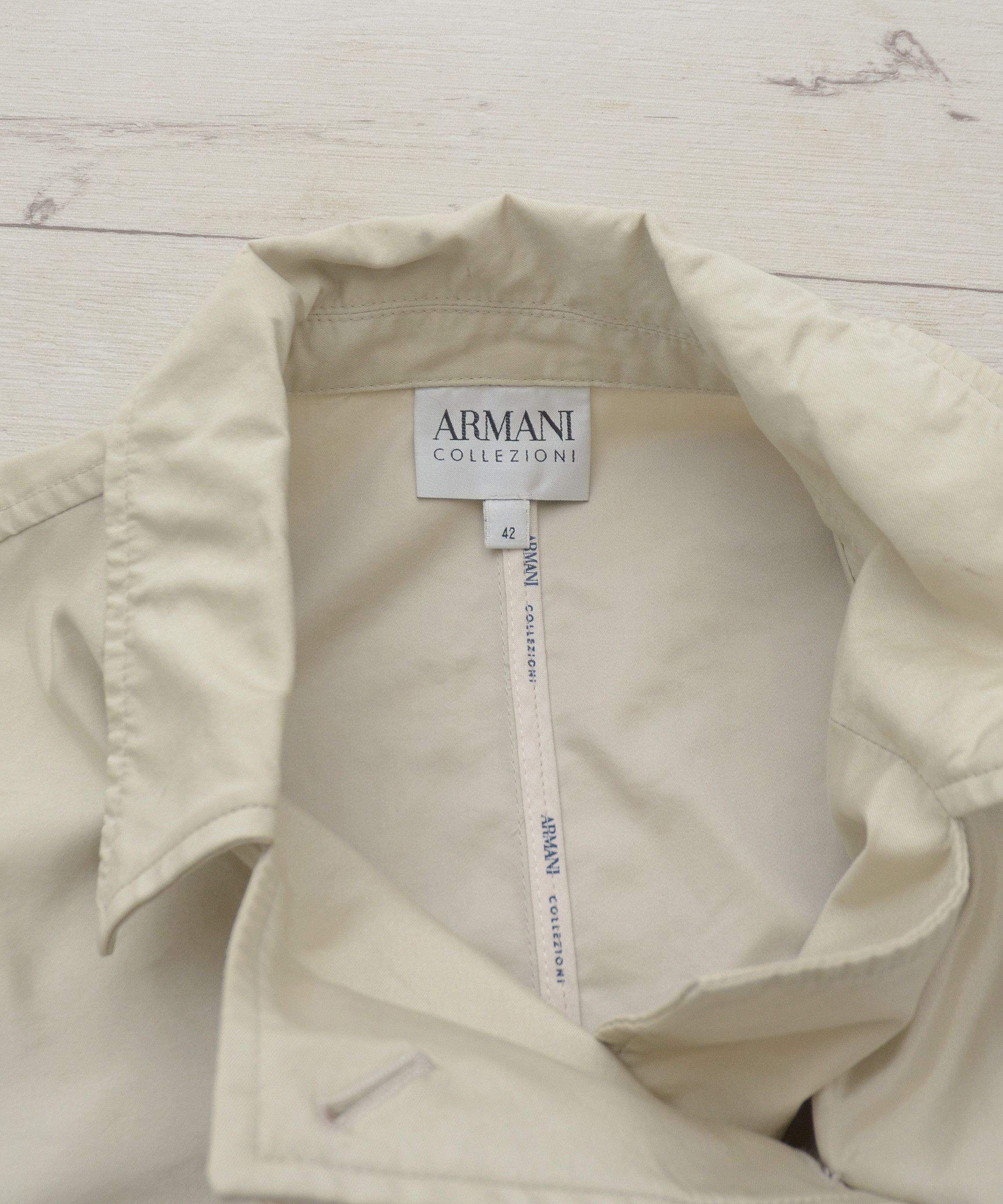 Armani × Giorgio Armani Vintage Rare Armani Collezioni Trench Rain Coat Jacket Size M / US 6-8 / IT 42-44 - 8 Thumbnail