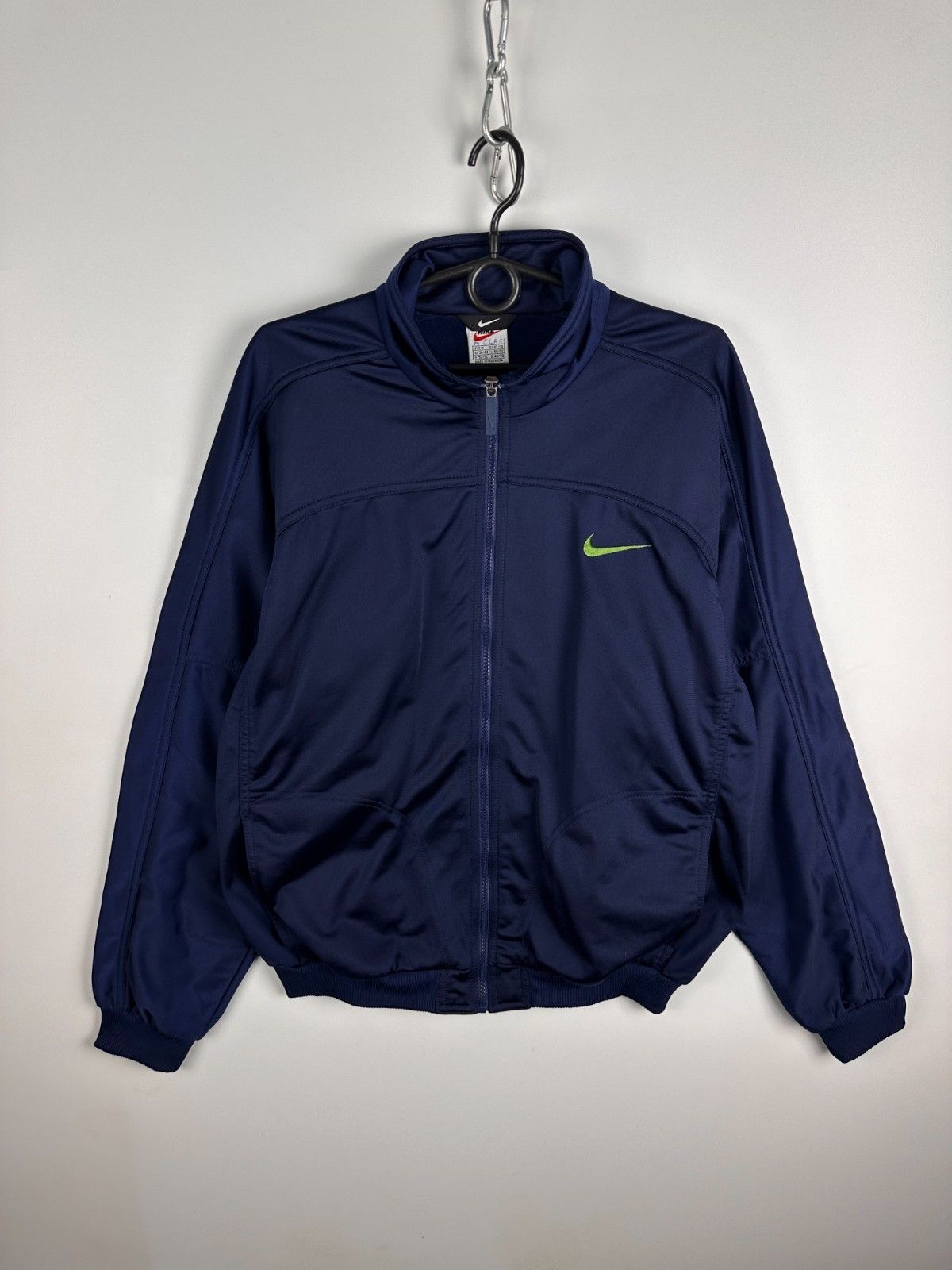 Nike Vintage Nike 90s Track Jacket Windbreaker Navy Mens Size M Size US M / EU 48-50 / 2 - 2 Thumbnail
