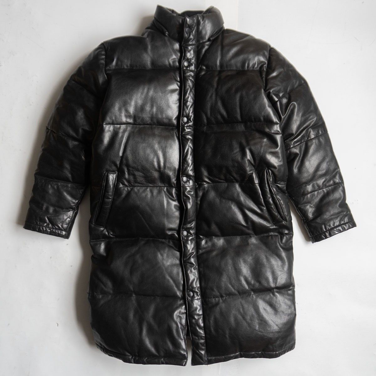 Vintage WIND ARMOR Leather Down Coat Black Size M Size US M / EU 48-50 / 2 - 1 Thumbnail