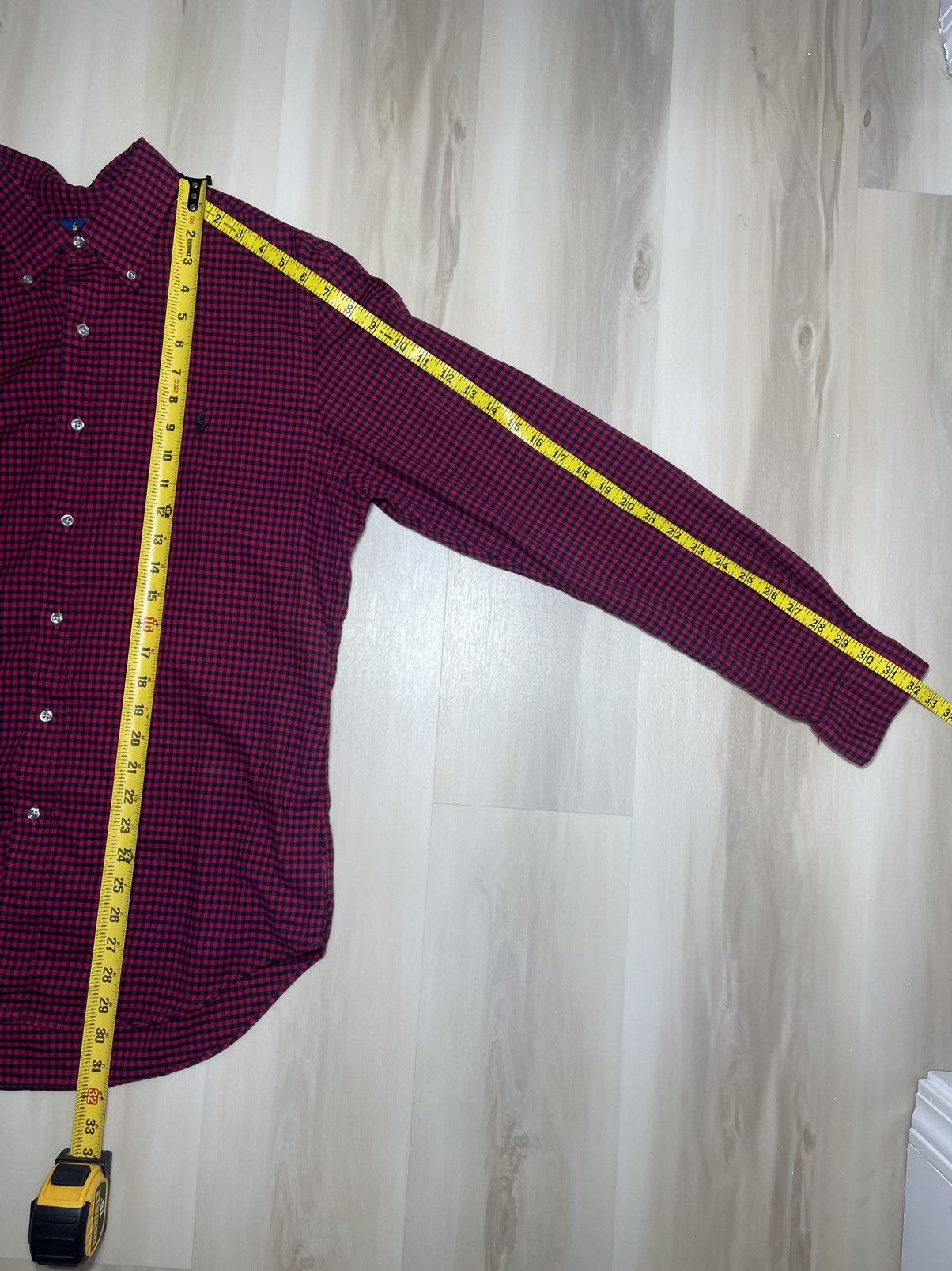 Polo Ralph Lauren Ralph Lauren Button Shirt Men’s Sz L Red Plaid Slim Fit L/S Size US L / EU 52-54 / 3 - 5 Thumbnail