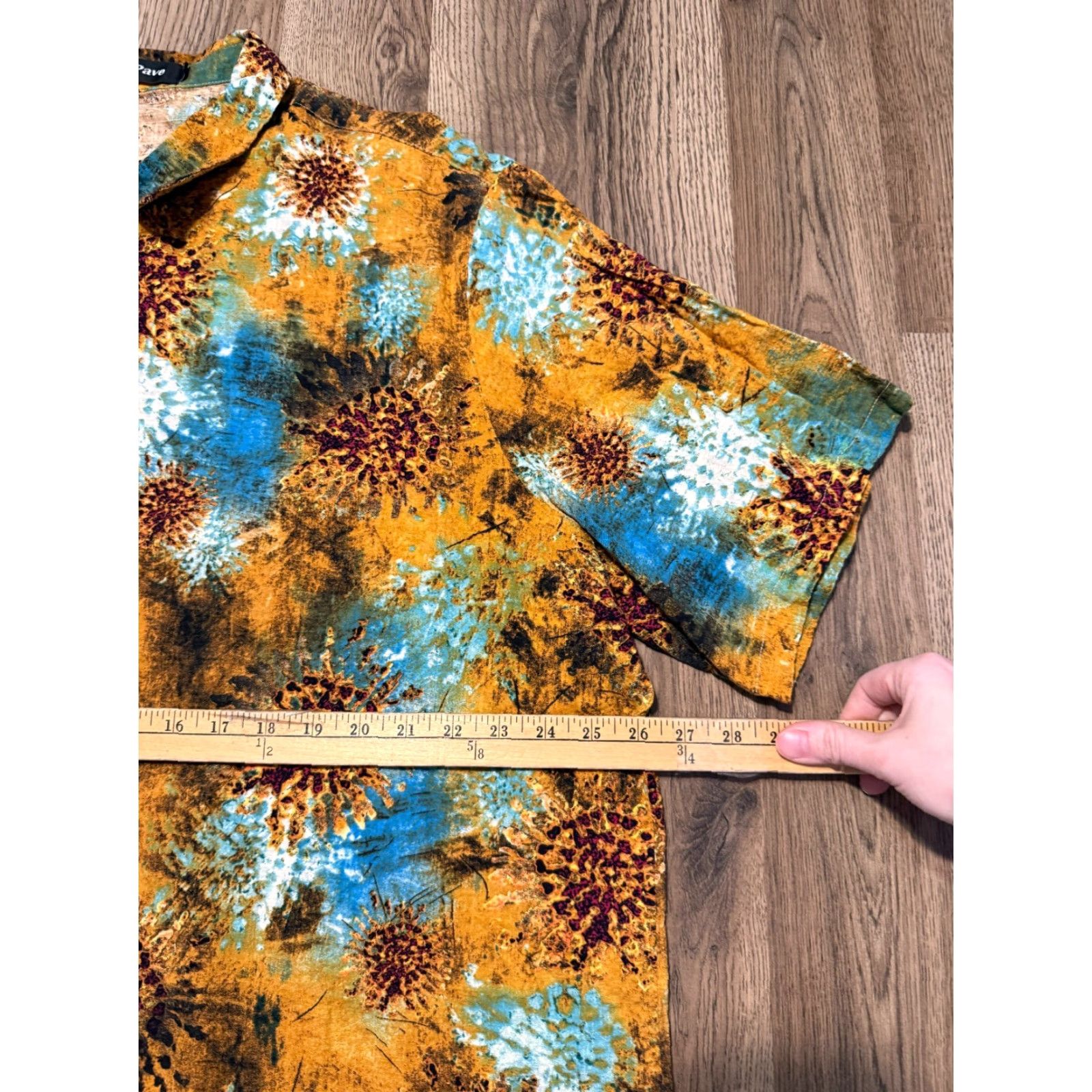 Sunflower VatPave Shirts Men 3XL Yellow Blue Sunflower Short Sleeve Button Up Shirt Size US XXL / EU 58 / 5 - 5 Thumbnail