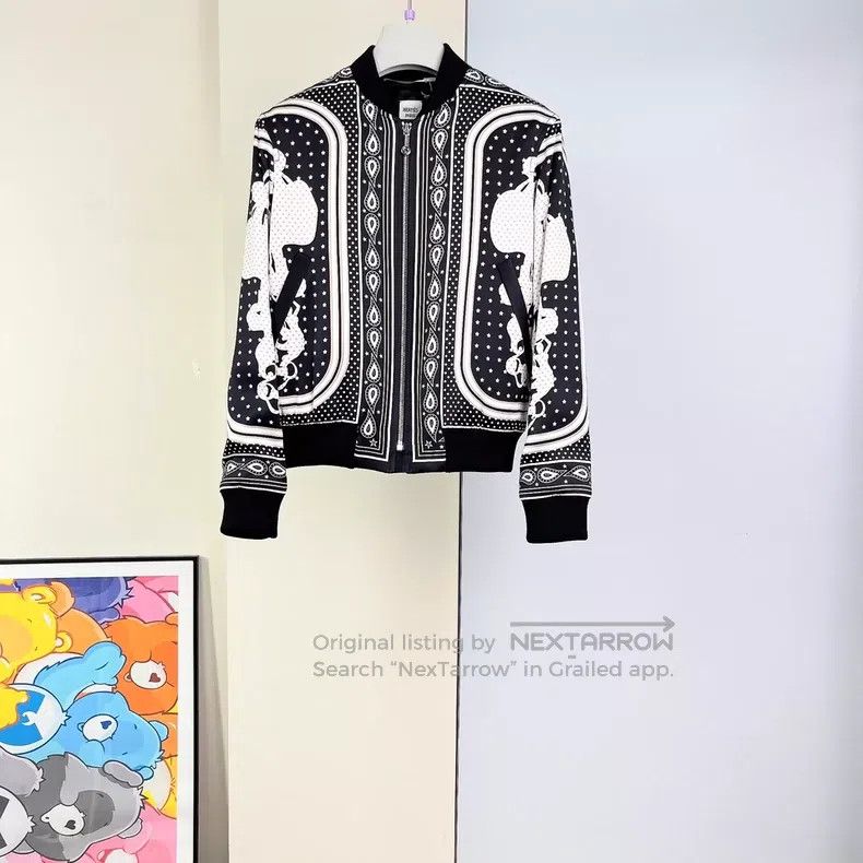 Hermes Hermes Double-sided Silk Printed Zipper Jacket Size XXS / US 00 / IT 34 - 2 Thumbnail
