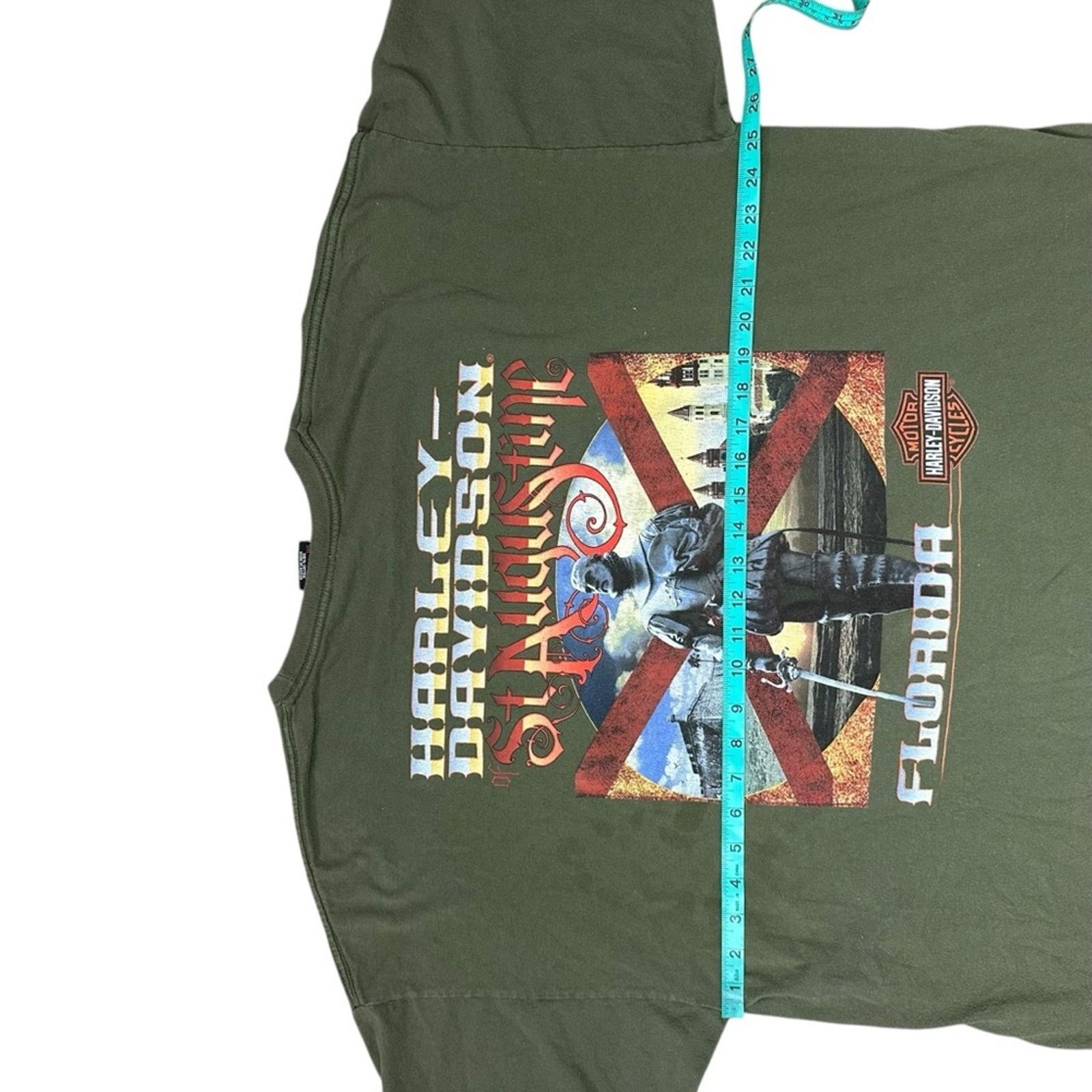 Harley Davidson Harley-Davidson Motorcycle St Augustine Green T-shirt 2XL Size US XXL / EU 58 / 5 - 9 Thumbnail