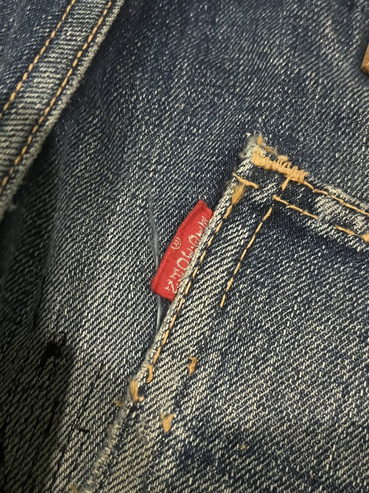 Hysteric Glamour Japanese Brand John Bull Bell Bottom Button Fly Flare Jeans Size US 30 / EU 46 - 10 Thumbnail