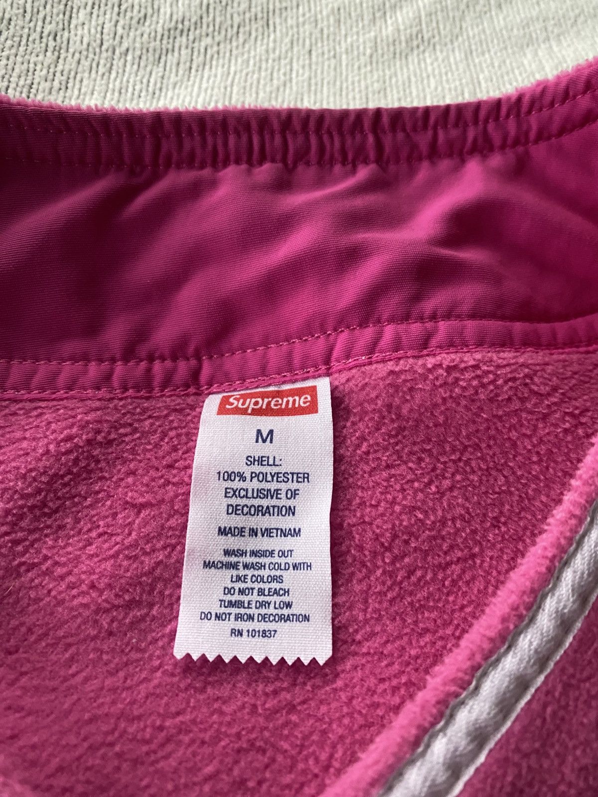 Supreme Pink Supreme polartec baseball jersey Size US M / EU 48-50 / 2 - 3 Thumbnail