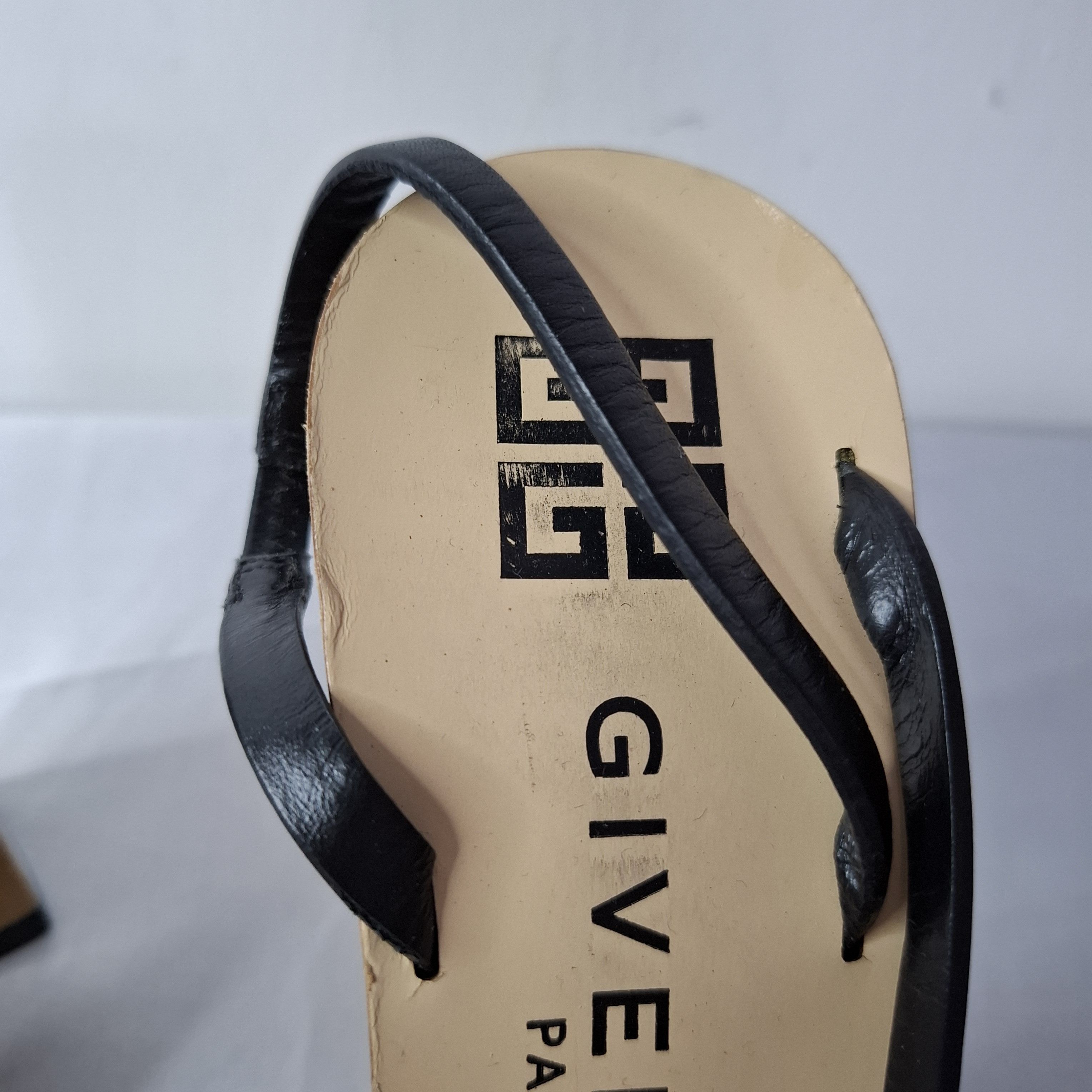 Givenchy Givenchy Losange Brown Wood & Leather Slingback Heels Size US 5 / IT 35 - 9 Thumbnail