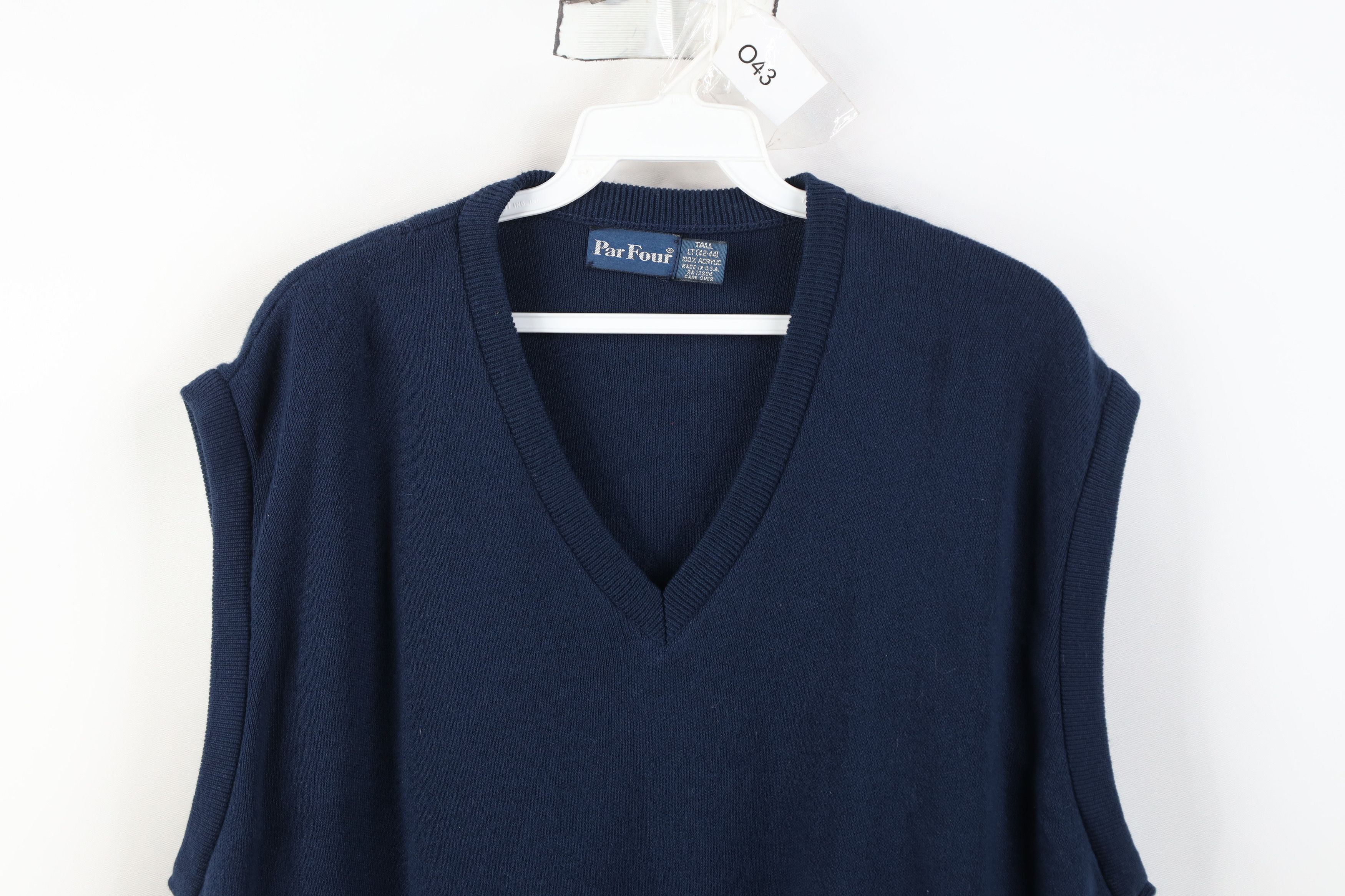 Vintage Vintage 70s Streetwear Knit V-Neck Sweater Vest Blue USA Size US L / EU 52-54 / 3 - 2 Thumbnail
