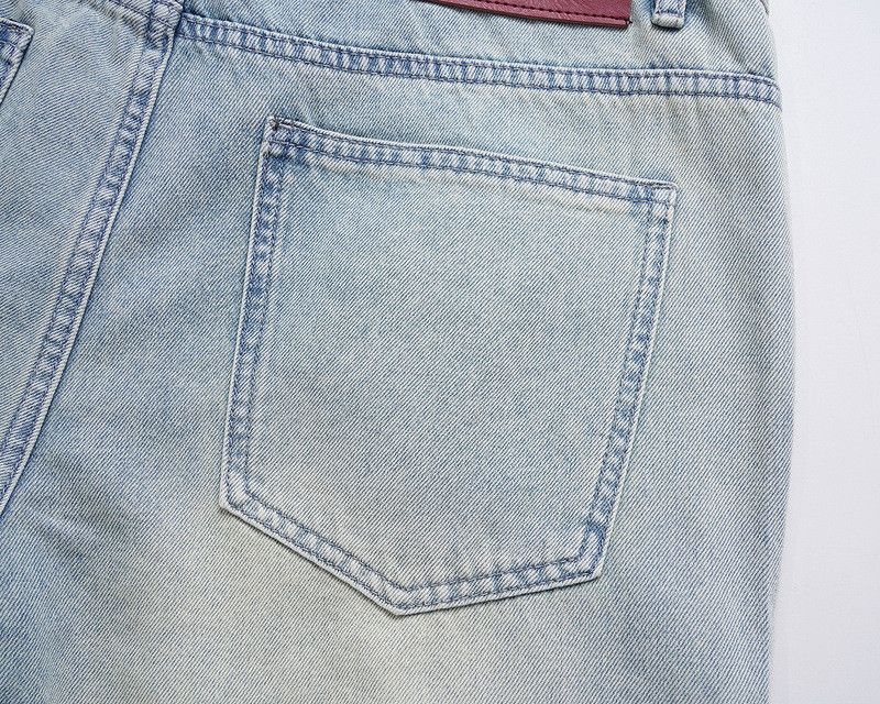 Japanese Brand × Jean High street washed loose wide leg patch pocket work Size US 32 / EU 48 - 6 Thumbnail