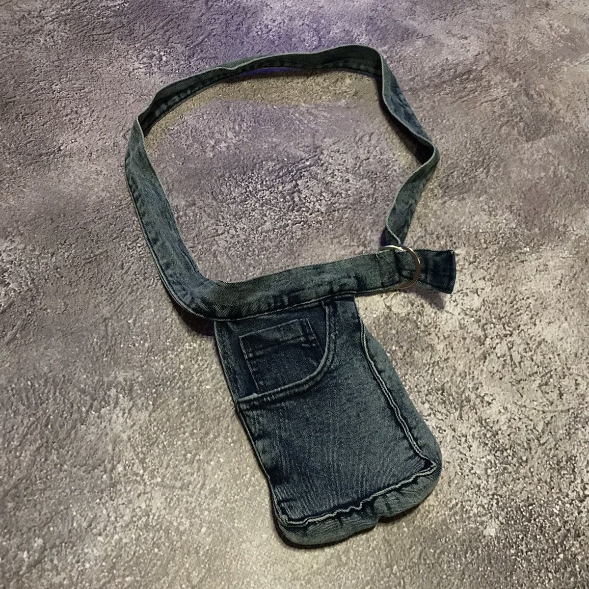 Japanese Brand Vintage 90s Denim Mini Bag Japan Junya Watanabe Style Y2K Size ONE SIZE - 2 Thumbnail