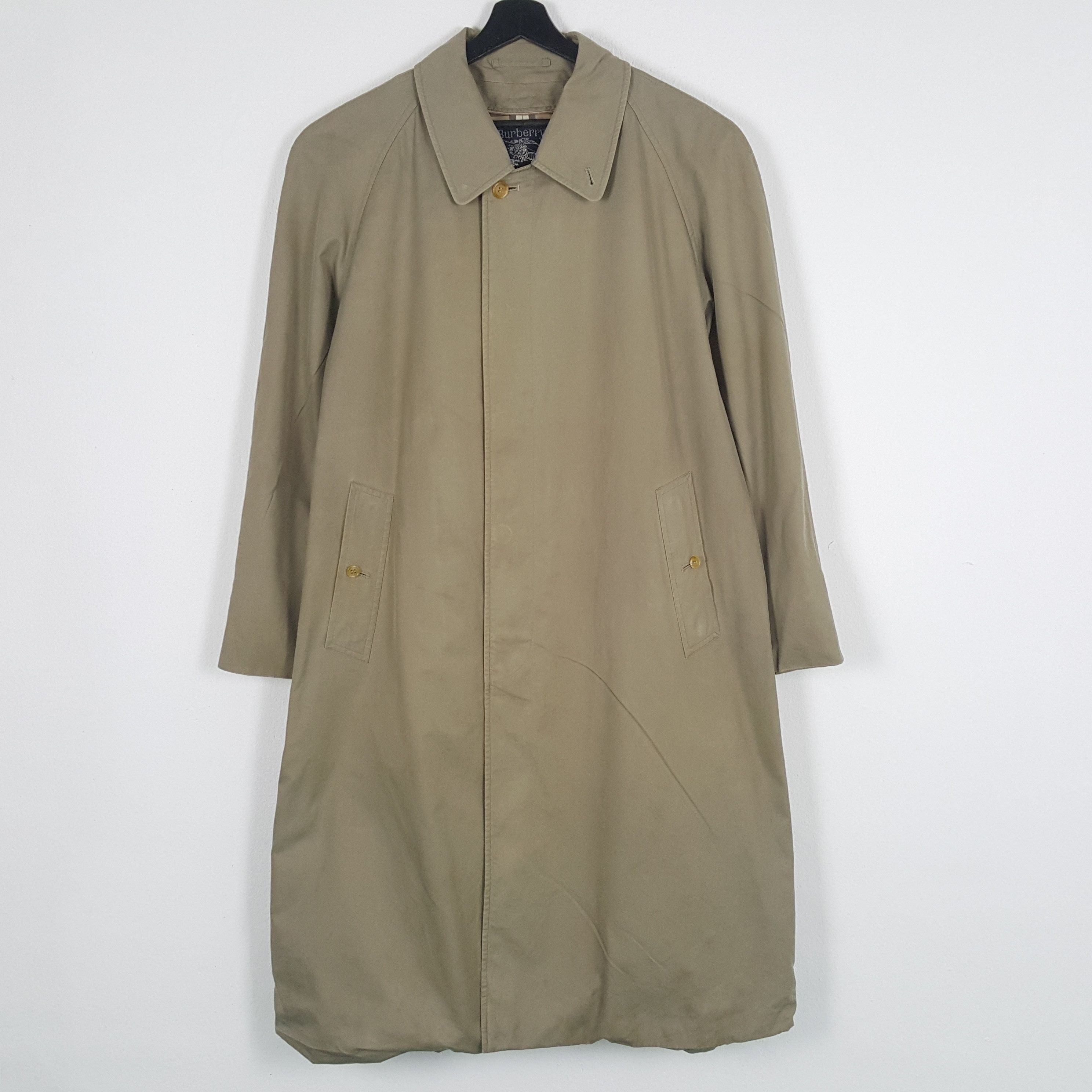 image of Burberrys Luxury Brand Casual Style Trench Coat Jacket in Khaki, Men's (Size XL)