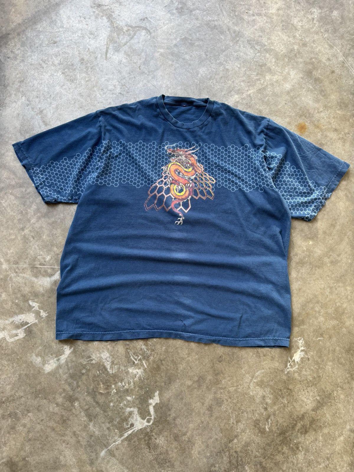 JNCO × Vintage Vintage 90’s/Y2K JNCO Style Unbranded Graphic Dragon Tee Size US XL / EU 56 / 4 - 2 Thumbnail