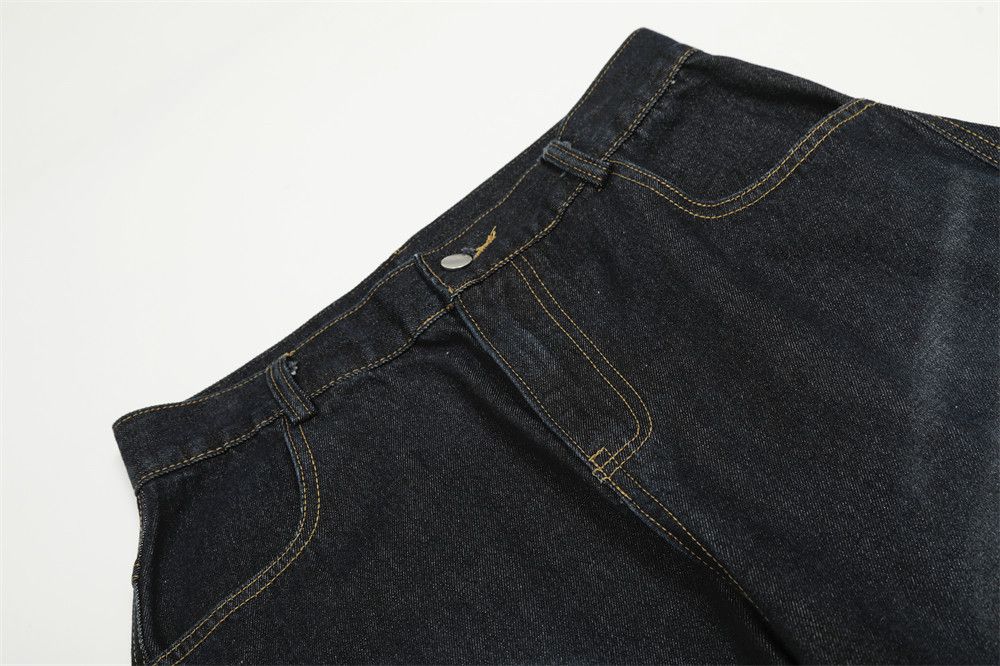 Jean Street spray-painted men's wide-leg loose scimitar jeans Size US 32 / EU 48 - 3 Thumbnail