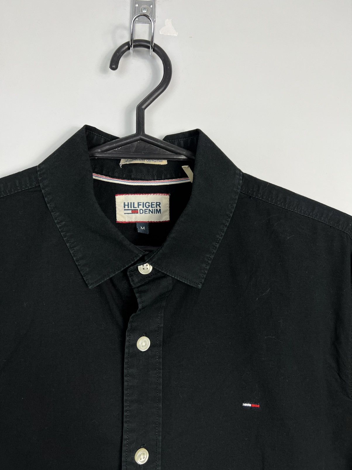 Tommy Hilfiger Black Shirt Tommy Hilfiger Denim Small Logo Size US M / EU 48-50 / 2 - 2 Thumbnail