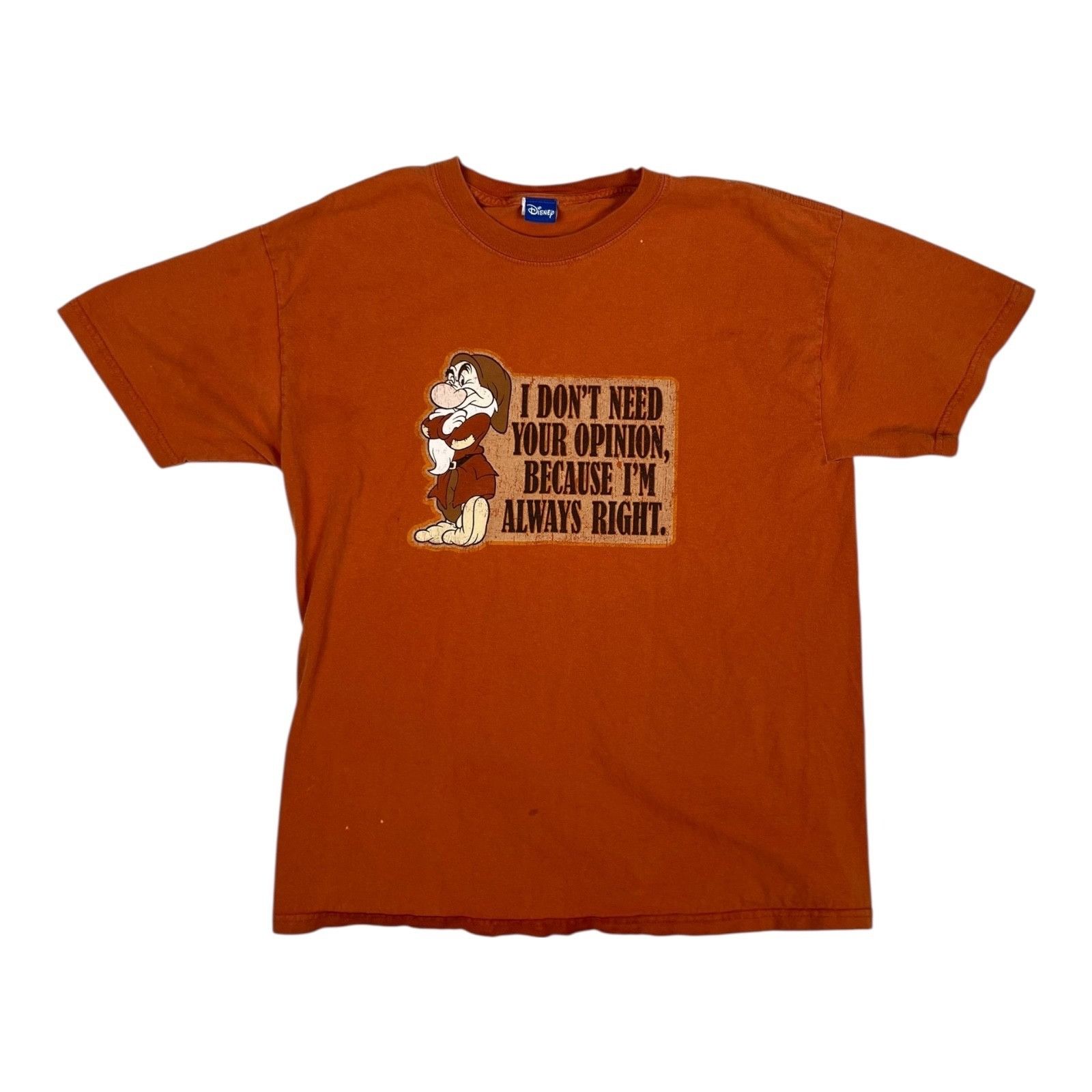 Disney Vintage Disney Grumpy T-Shirt Size Large Snow White "I Don't Size US L / EU 52-54 / 3 - 1 Thumbnail