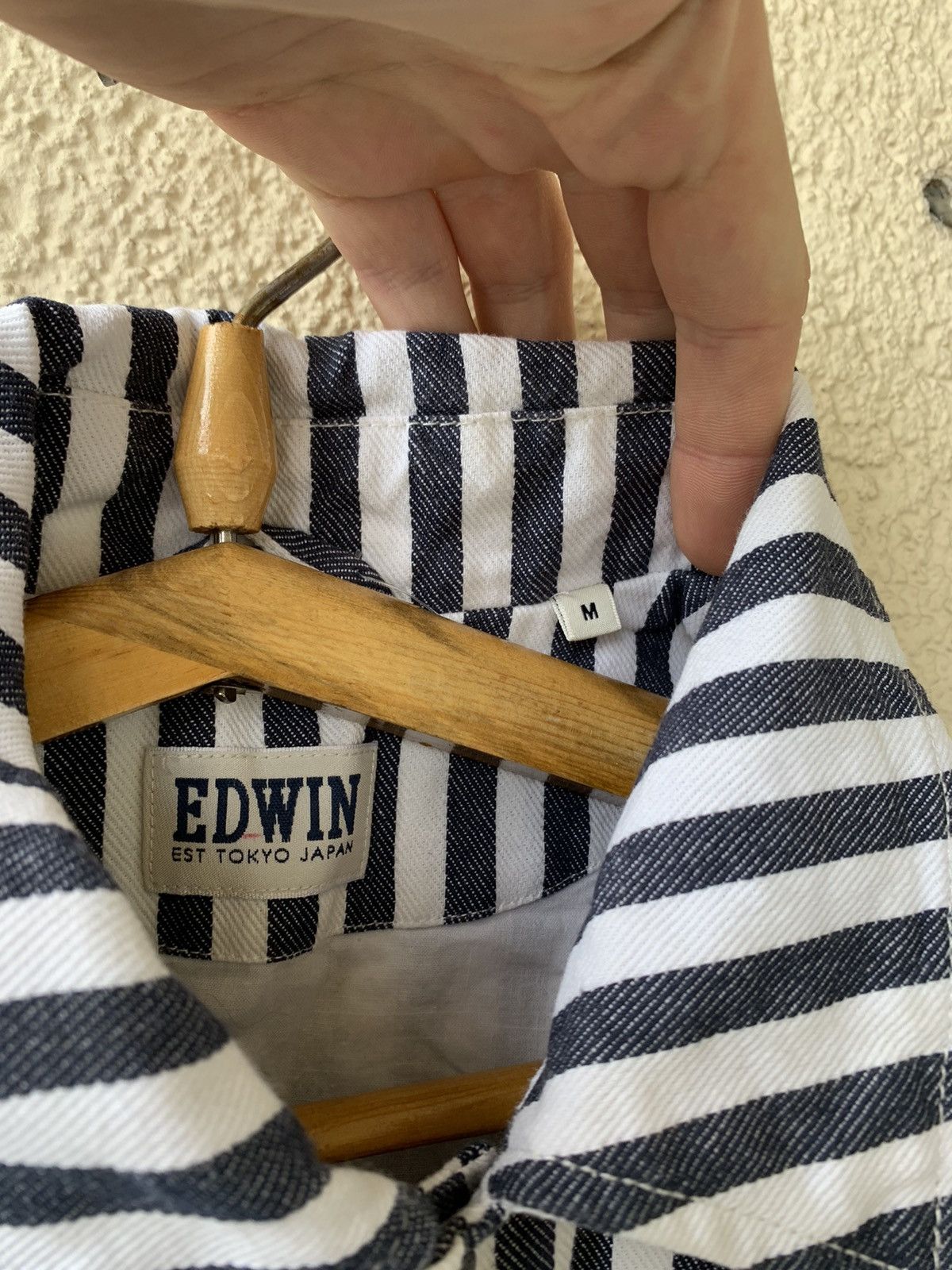 Edwin EDWIN STRIPED LIGHTWEIGHT COTTON COACH JACKET Size US M / EU 48-50 / 2 - 13 Thumbnail