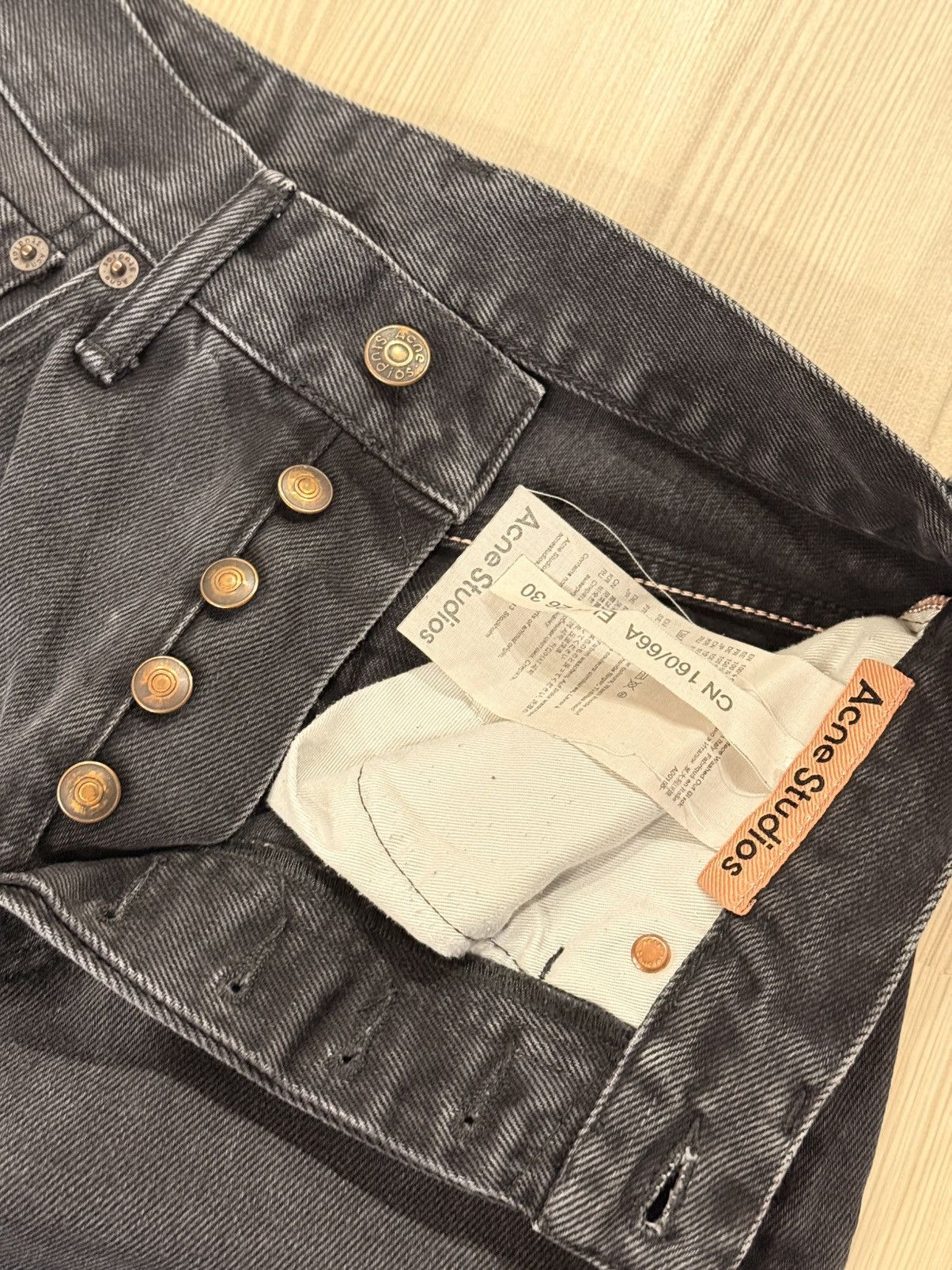Acne Studios Acne Studios Mece Vintage Black High-Rise Straight Jeans Size 26" / US 2 / IT 38 - 6 Thumbnail