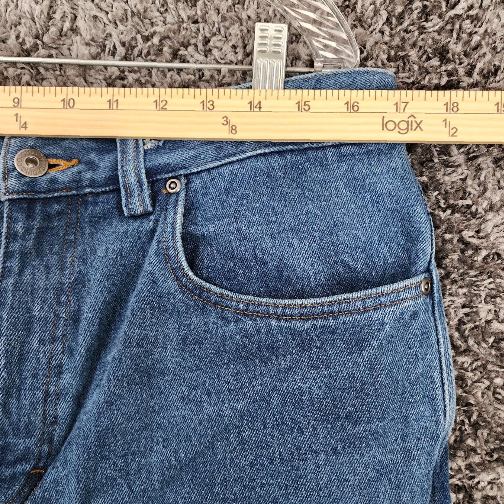Duluth Trading Company Duluth Trading Co Heavy Duty Straight Blue Jeans Mens 34x31 Blue Size US 34 / EU 50 - 3 Thumbnail
