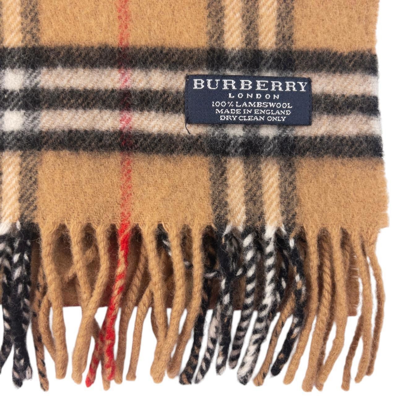 Burberry Vintage Burberry Nova Check Lambswool Tassel Scarf Size ONE SIZE - 3 Thumbnail