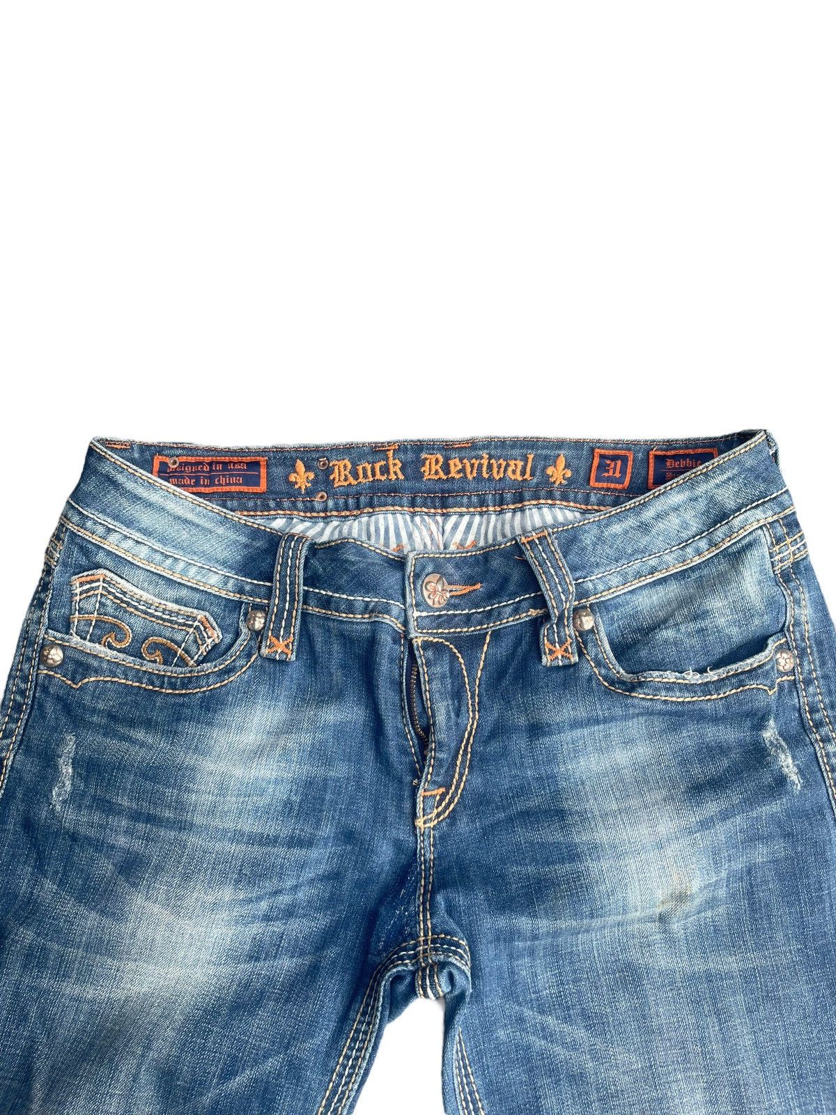 Rock Revival Rock Revival Debbie Straight Distresed Denim Size US 34 / EU 50 - 8 Thumbnail