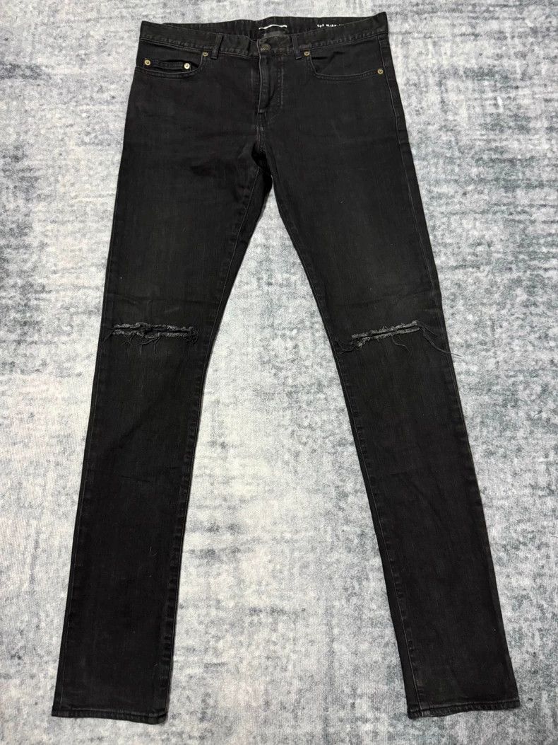 Saint Laurent Paris saint laurent ripped black denim pants Size US 32 / EU 48 - 1 Thumbnail