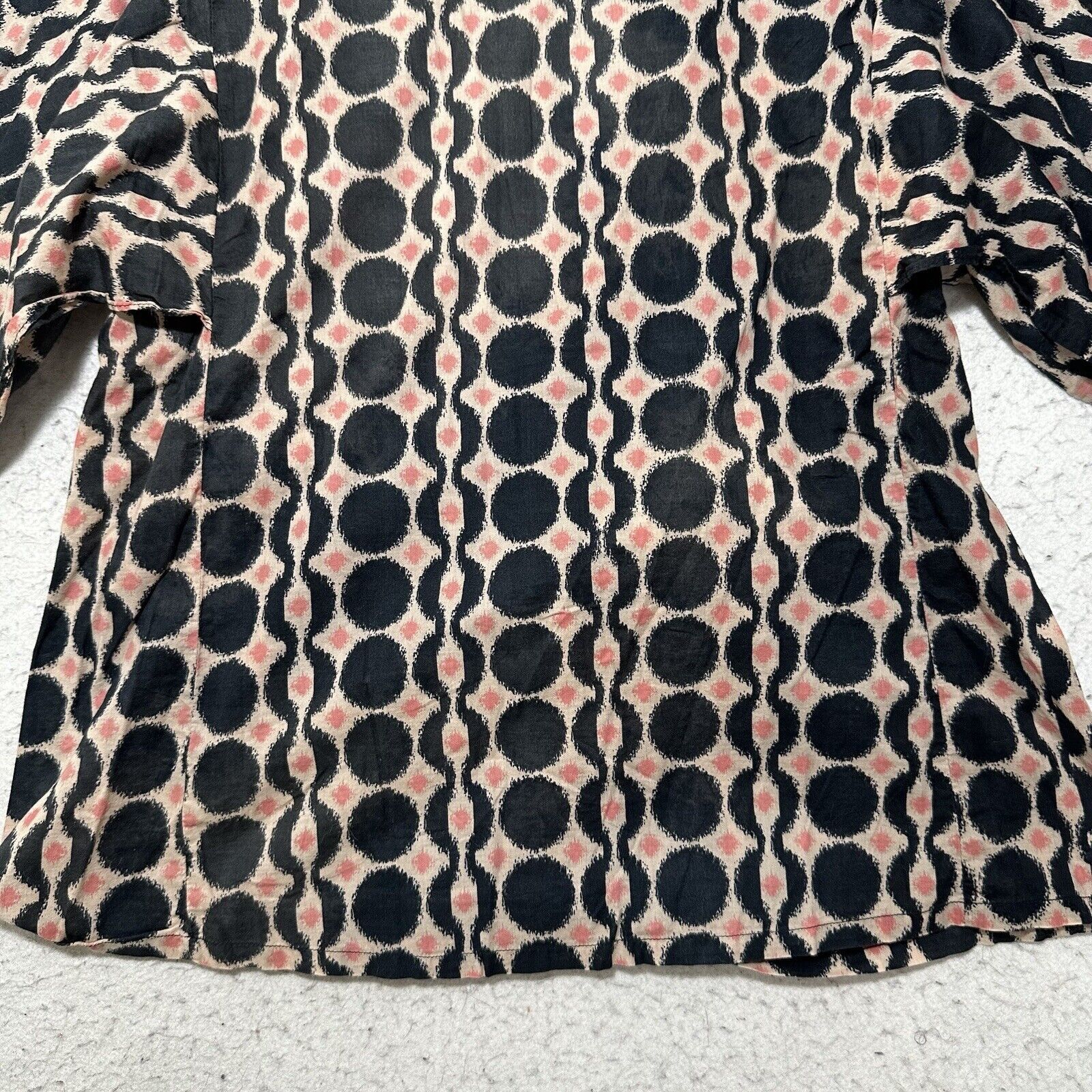 Mossimo Mossimo Medium Pink Black Patterned Top Pullover Blouse Size M / US 6-8 / IT 42-44 - 11 Thumbnail